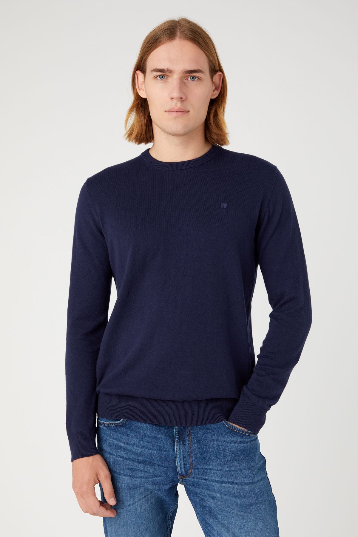 WRANGLER Sweter Z Okrągłym Dekoltem Z Denimu Mężczyzna - M