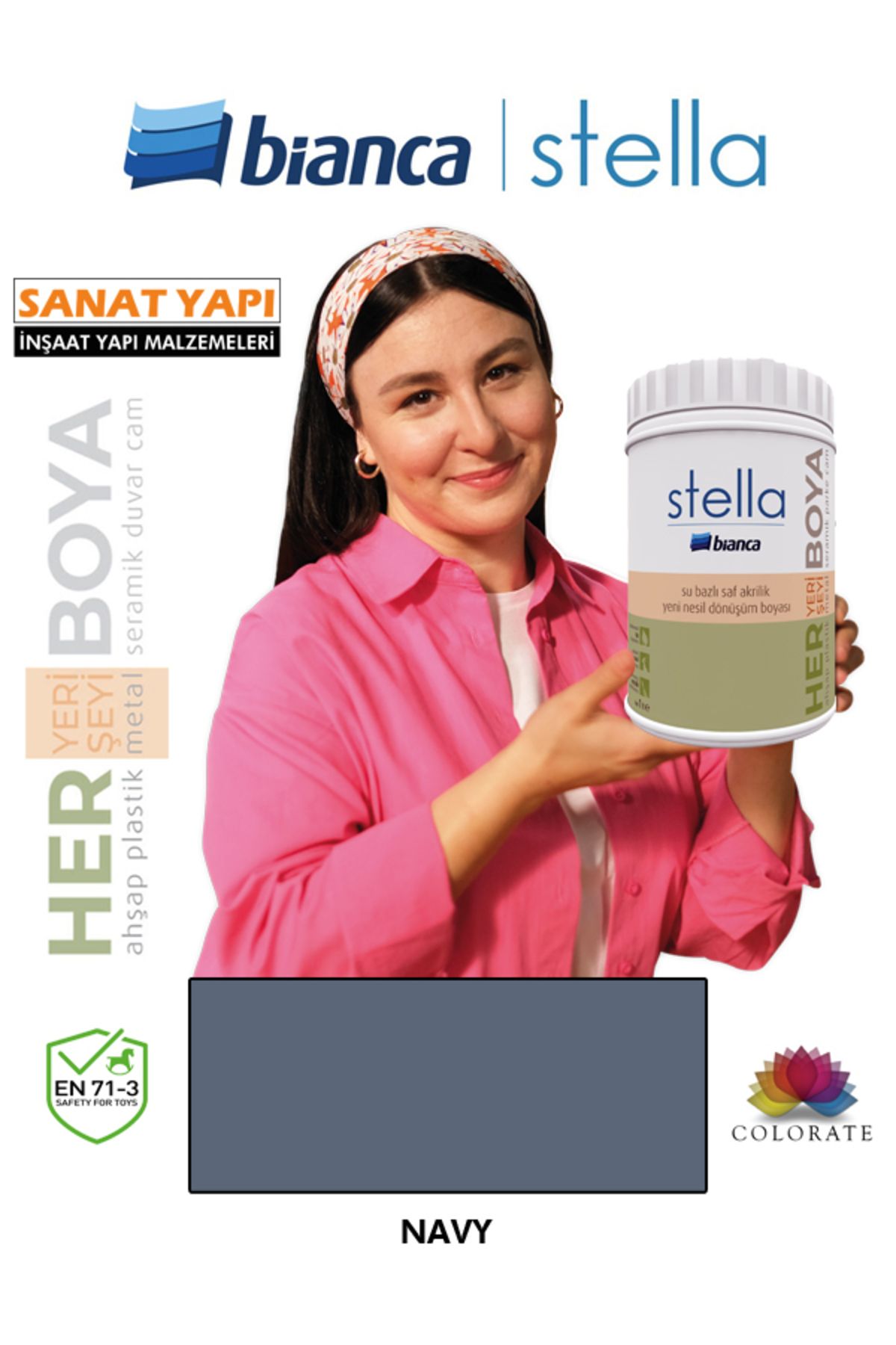 Stella Su Bazlı Boya Fayans-Mermer-Tezgah-Kapı-Dolap-İç Cephe-Dönüşüm-Mutfak-Banyo-Plastik-Ahşap
