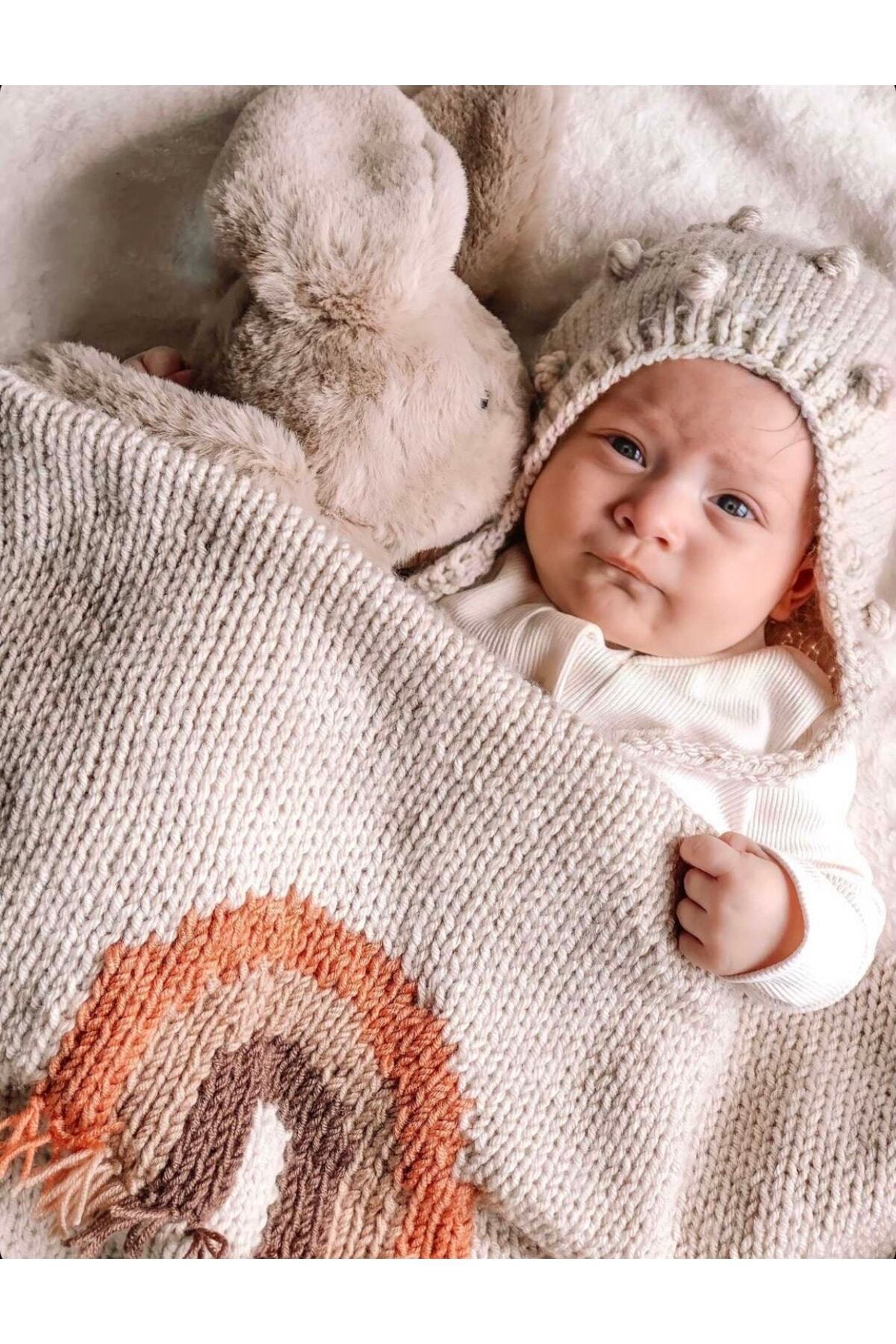 Mini Tiny Baby Örgü Bebek Çocuk Bere fotoğrafı 4 (önizleme)
