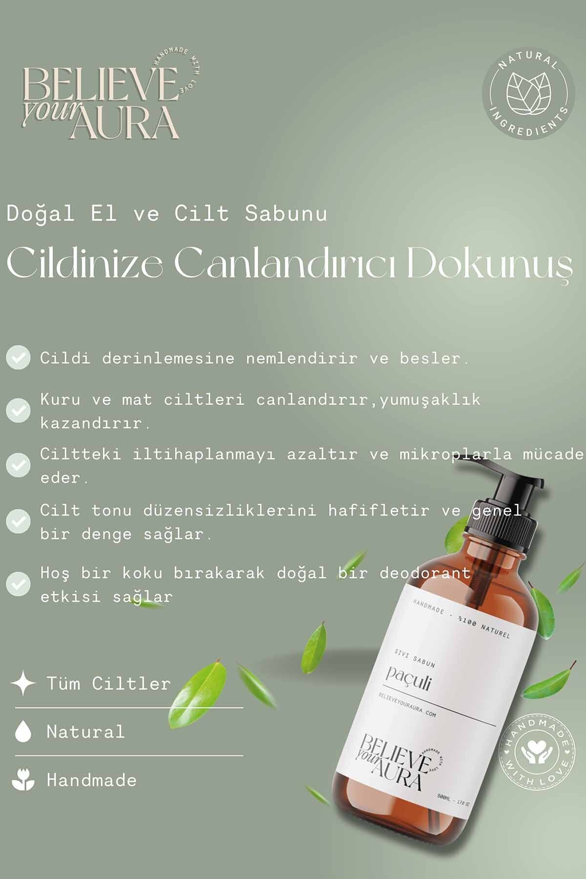 Paçuli Cilt ve Saç Bakım Seti %100 Saf ve Doğal Paçuli Yağı Paçuli Suyu ve Paçuli El ve Cilt Sabunu — SETATYPCL — تصویر 7 از 8