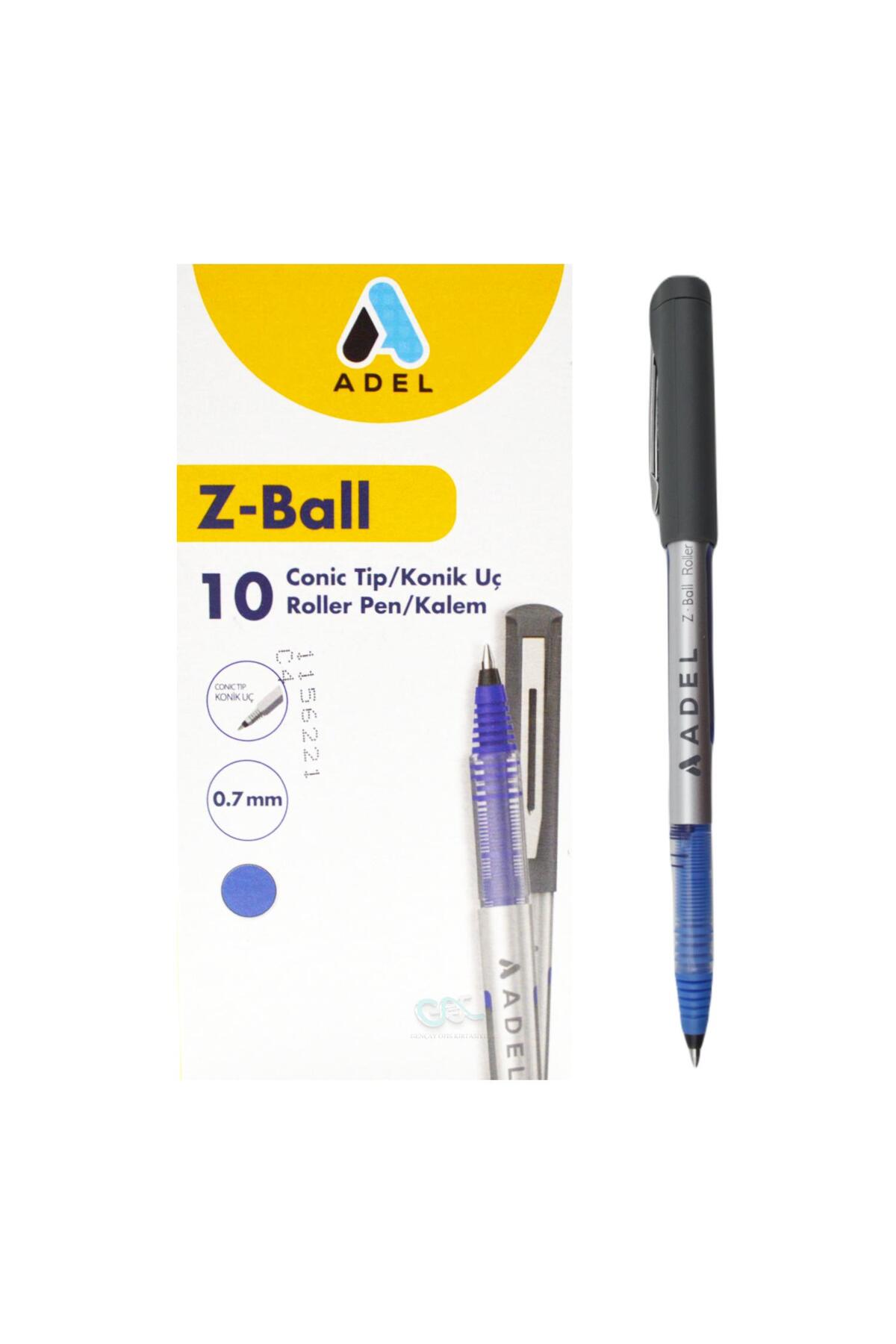Adel Z-Ball Roller Kalem 0.7 mm Mavi 10 Adet