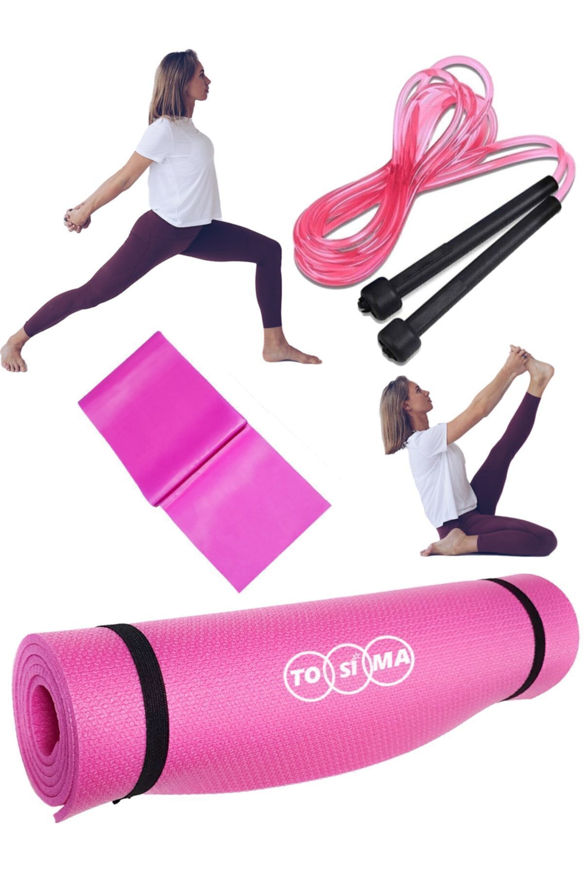 Tosima Pilates Minderi Yoga Minderi Pilates Matı Set Yoga Matı 3 Parça Özel Set