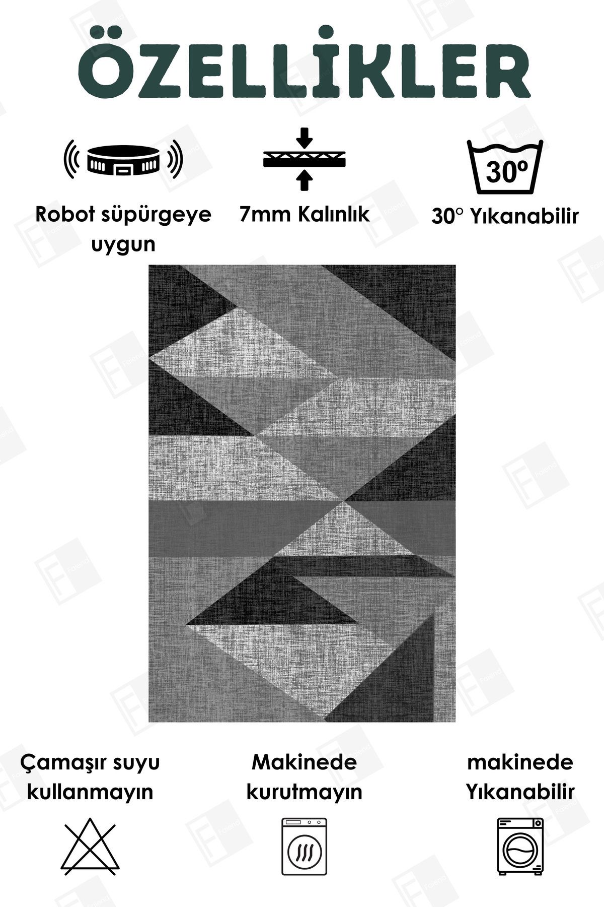 Faiend-Set de 2 lavabile cu bază anti-alunecare Covor de baie Set de scaune de toaletă (1) 2