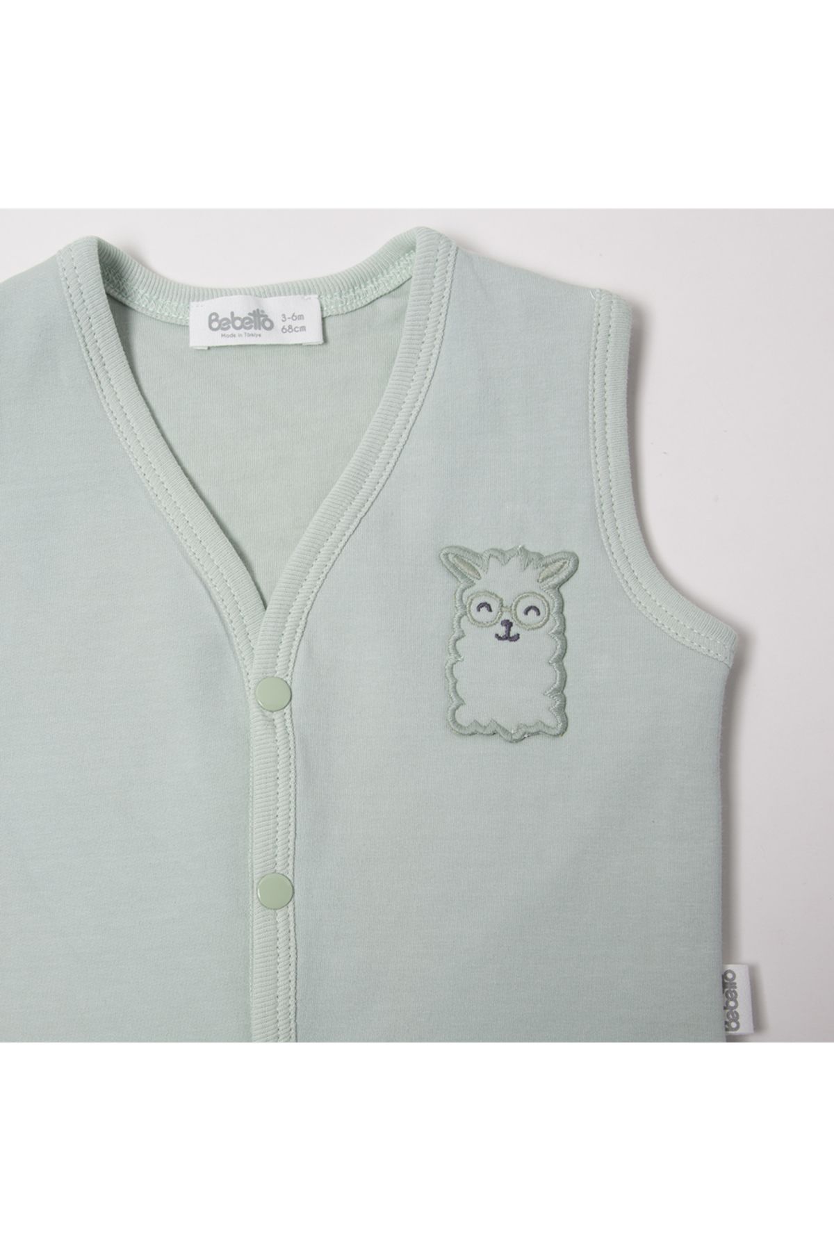 Bebetto-K4619 Model Two String Vest - Cute Lama 2