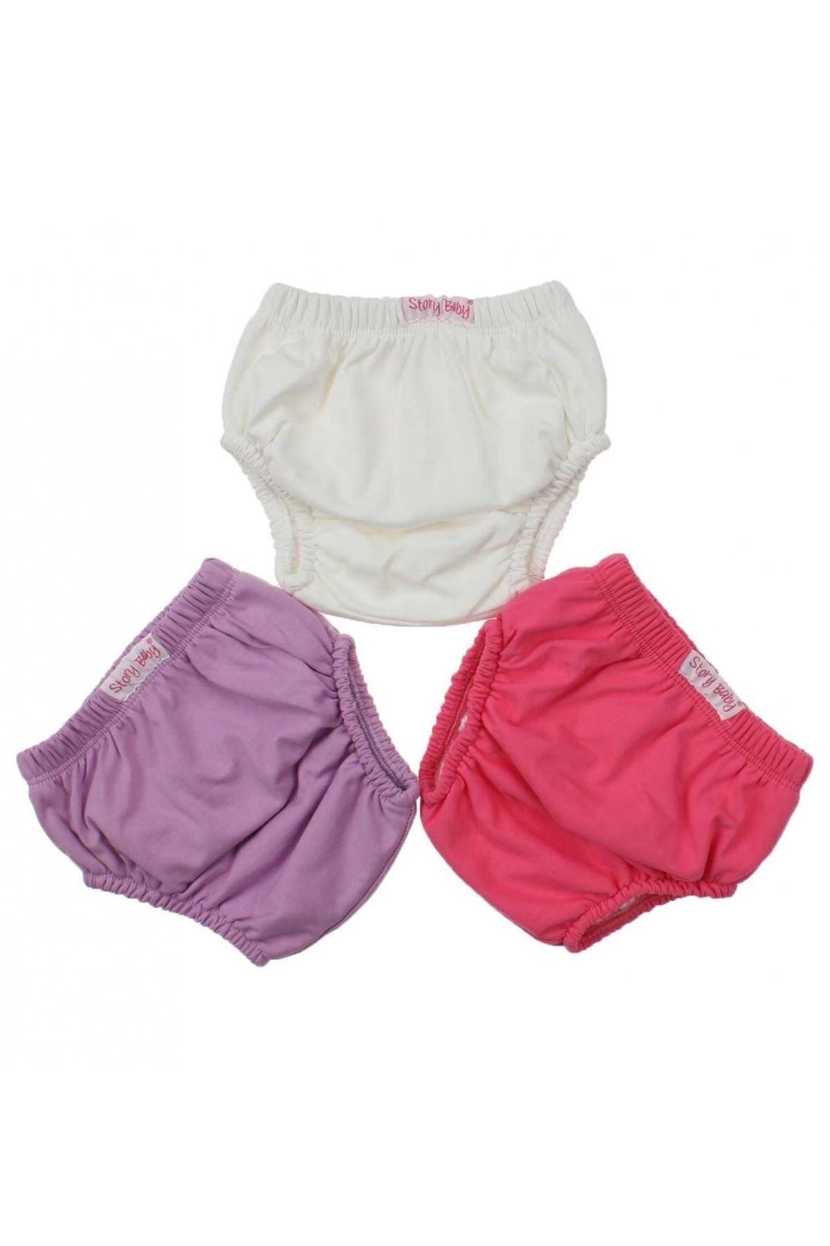 bejamonti chocolate baby kids Kız Bebek Çocuk Desenli Sevimli 3 Lü Alıştırma Külodu Bebek Bezi Sızdırmaz Antialerjik 035-60155-035 fotoğrafı 6 (önizleme)