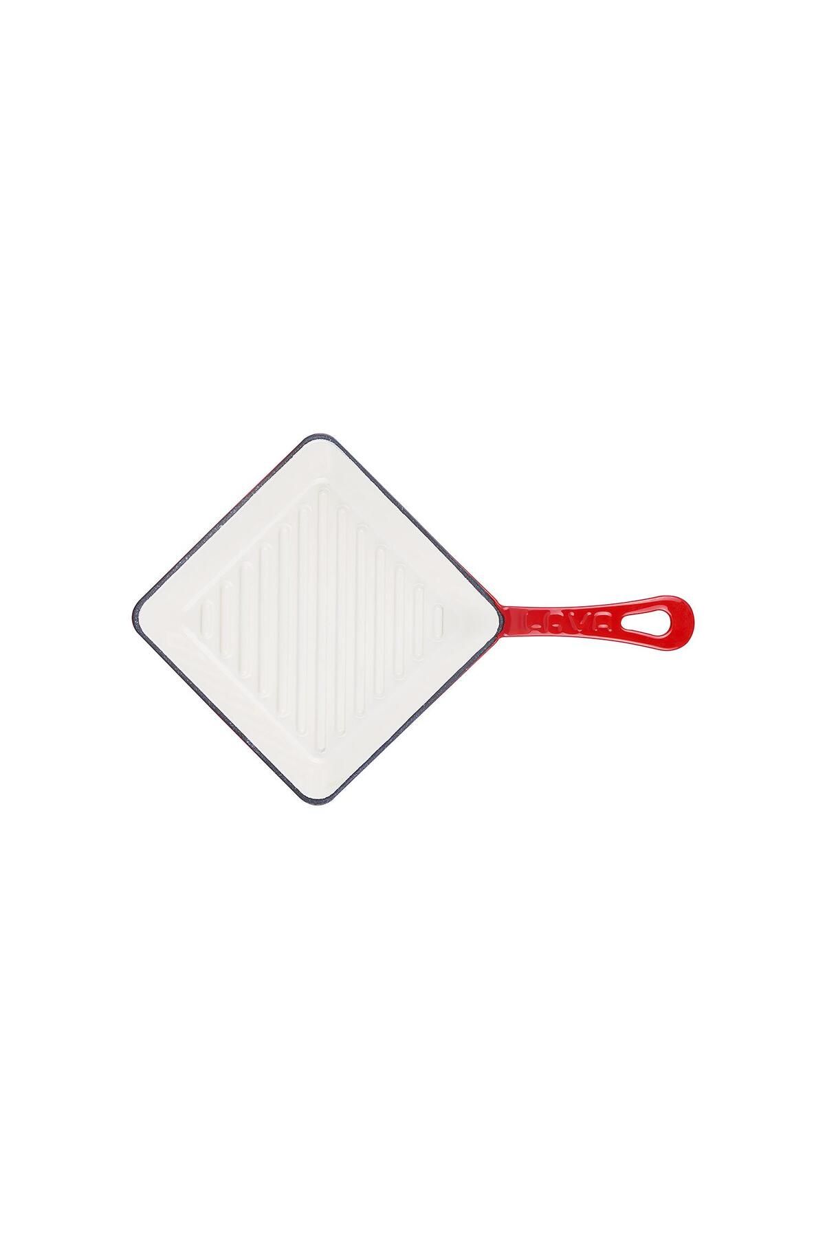 Lava-Cast Mini Square Grill Pan Cast Iron Solid Handle Edition Series Size 16x16cm 3