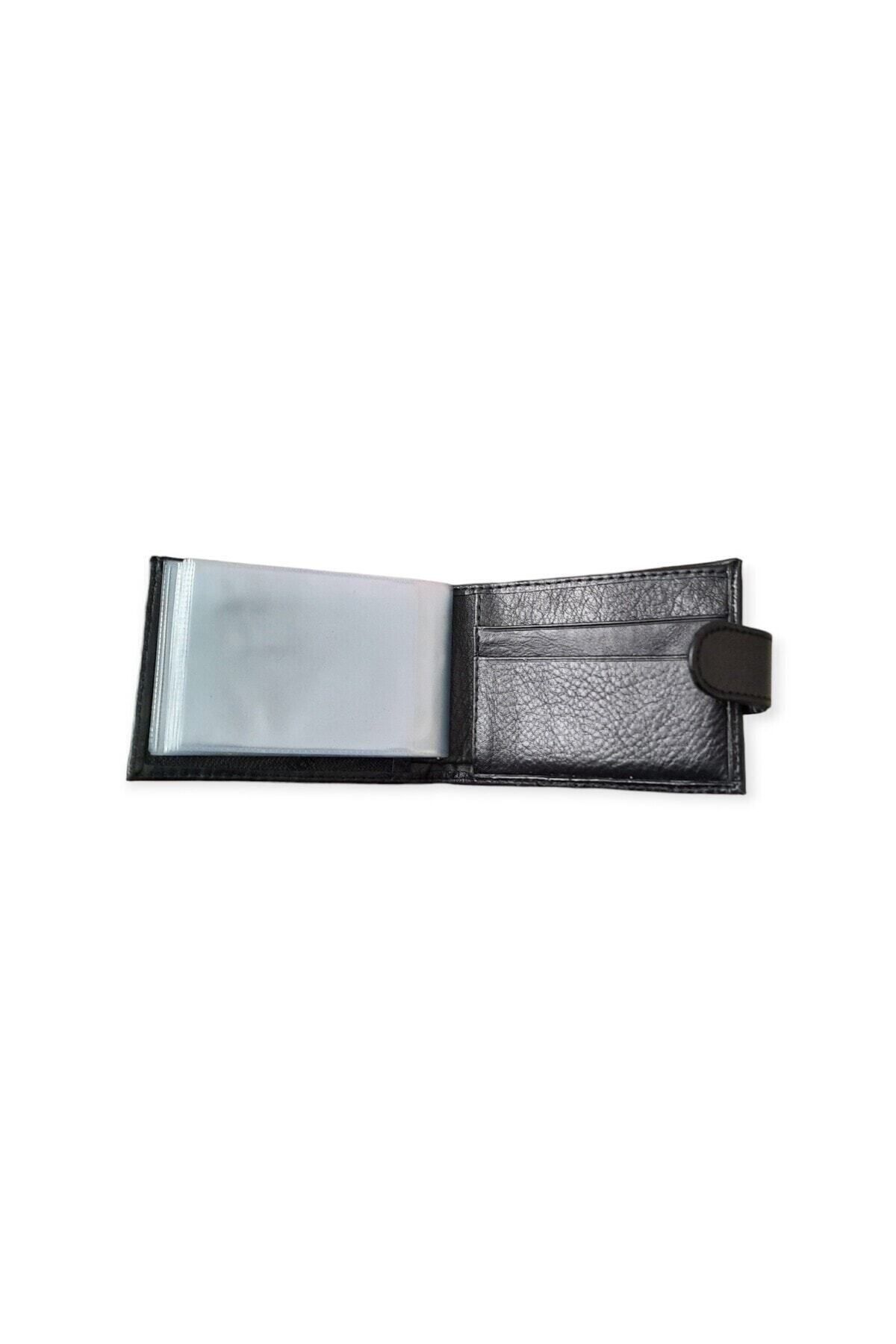 MKM-Luxury Leather Card Holder Wallet - Horizontal Snap Model 2