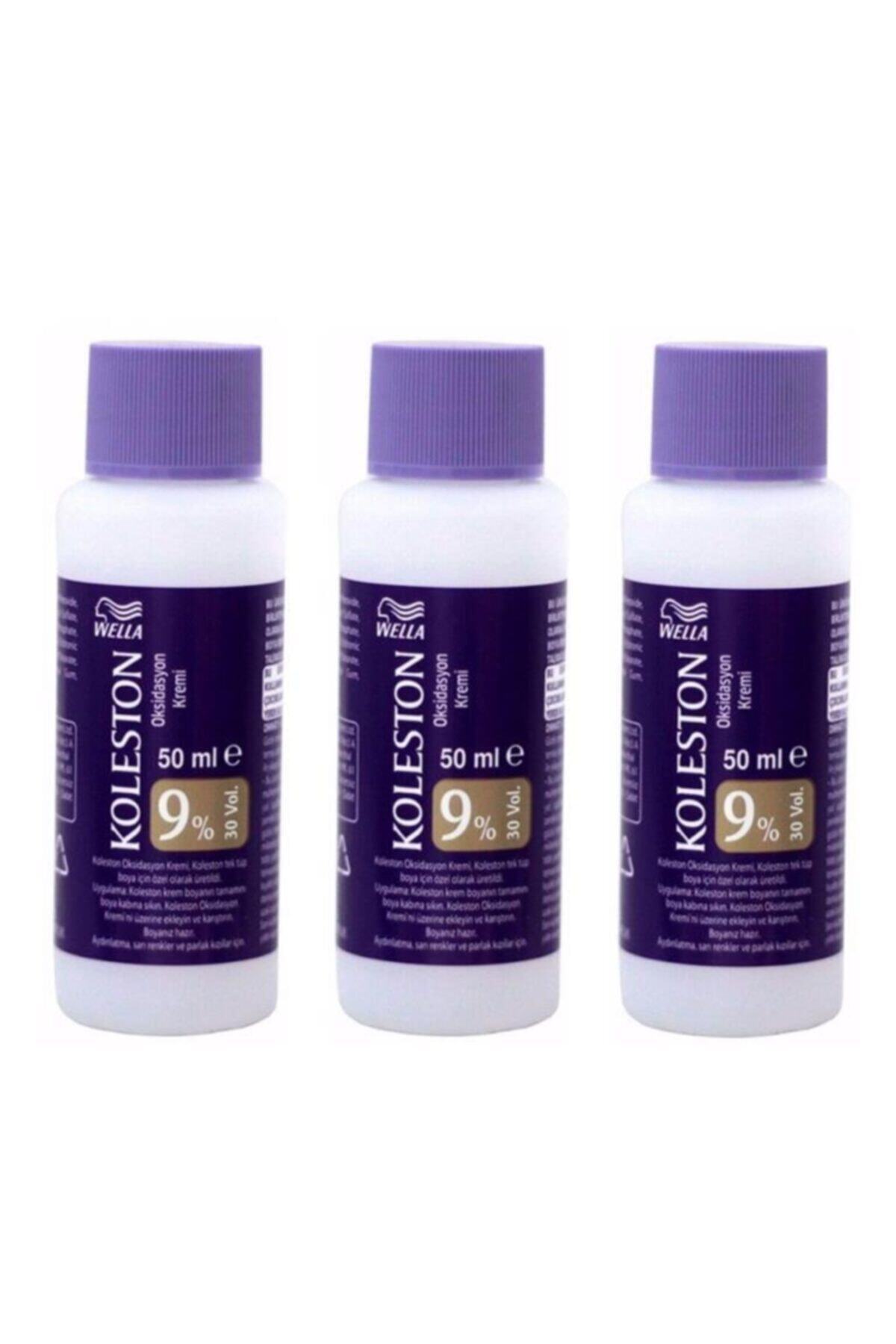 Wella Koleston Peroksit 9% Sıvı Oksidasyon Kremi 50 ML X3 Adet — قهوه‌ای CK07059