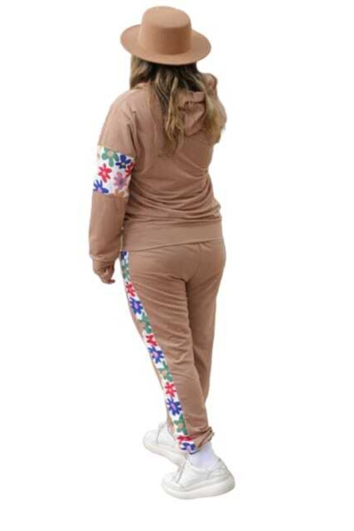 unishe-Large Size Flower Pattern Tracksuit Set 3