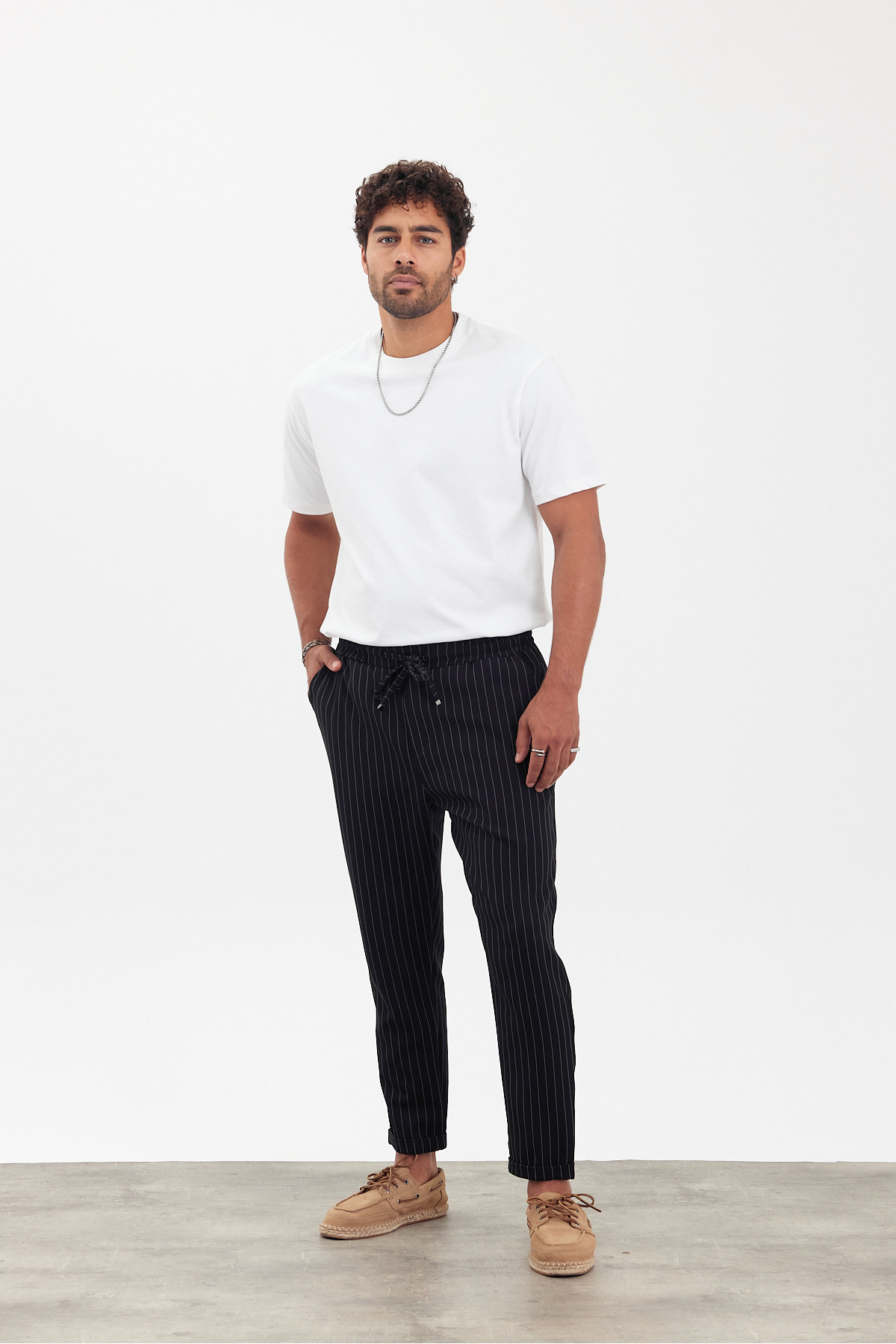 شلوار مردانه مشکی İLKCET MODA | K22033 اورجینال - تصویر 5