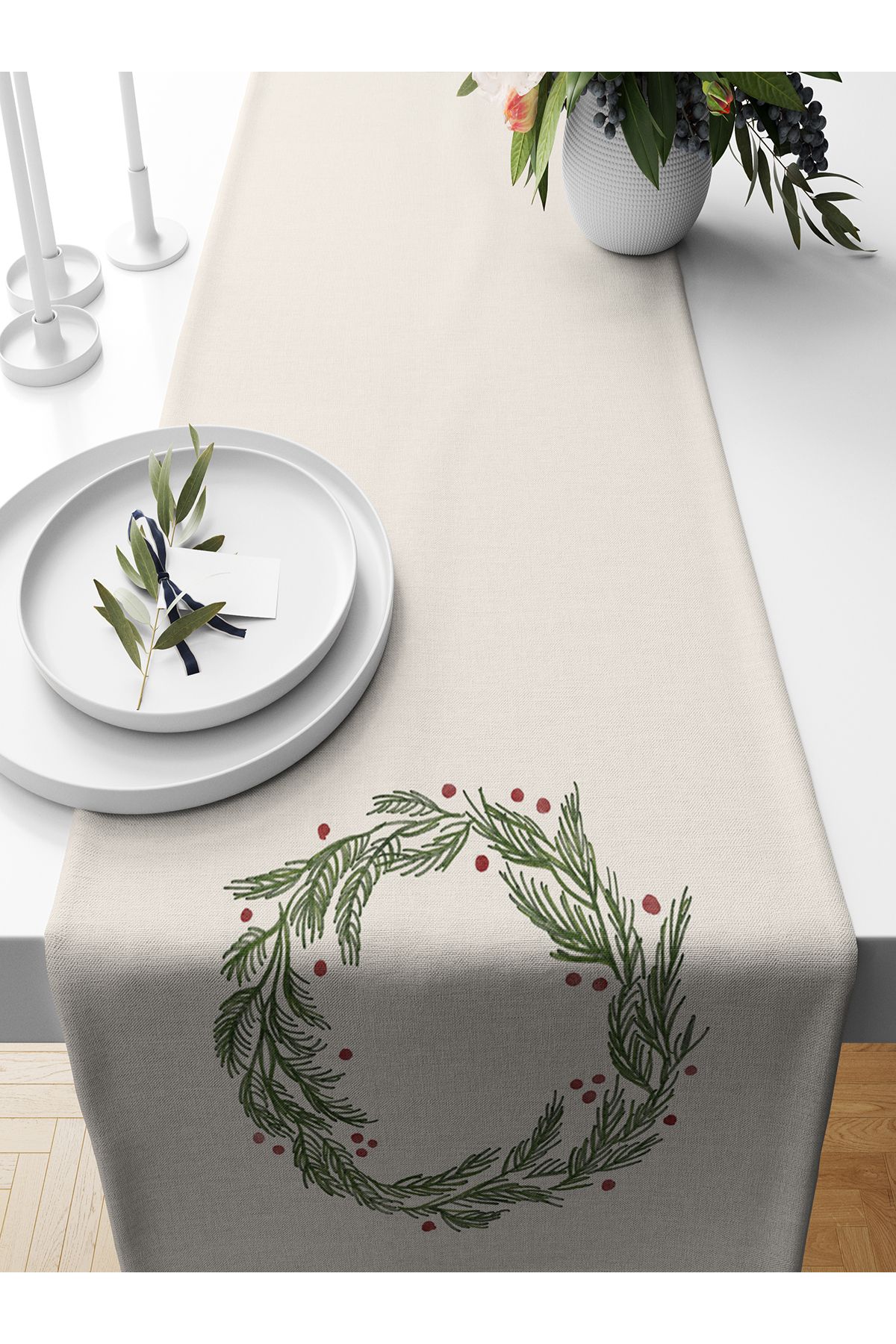 Bertille Home Seria De Anul Nou - 140x40 Cm Digital Printed Christmas Runner - One Size