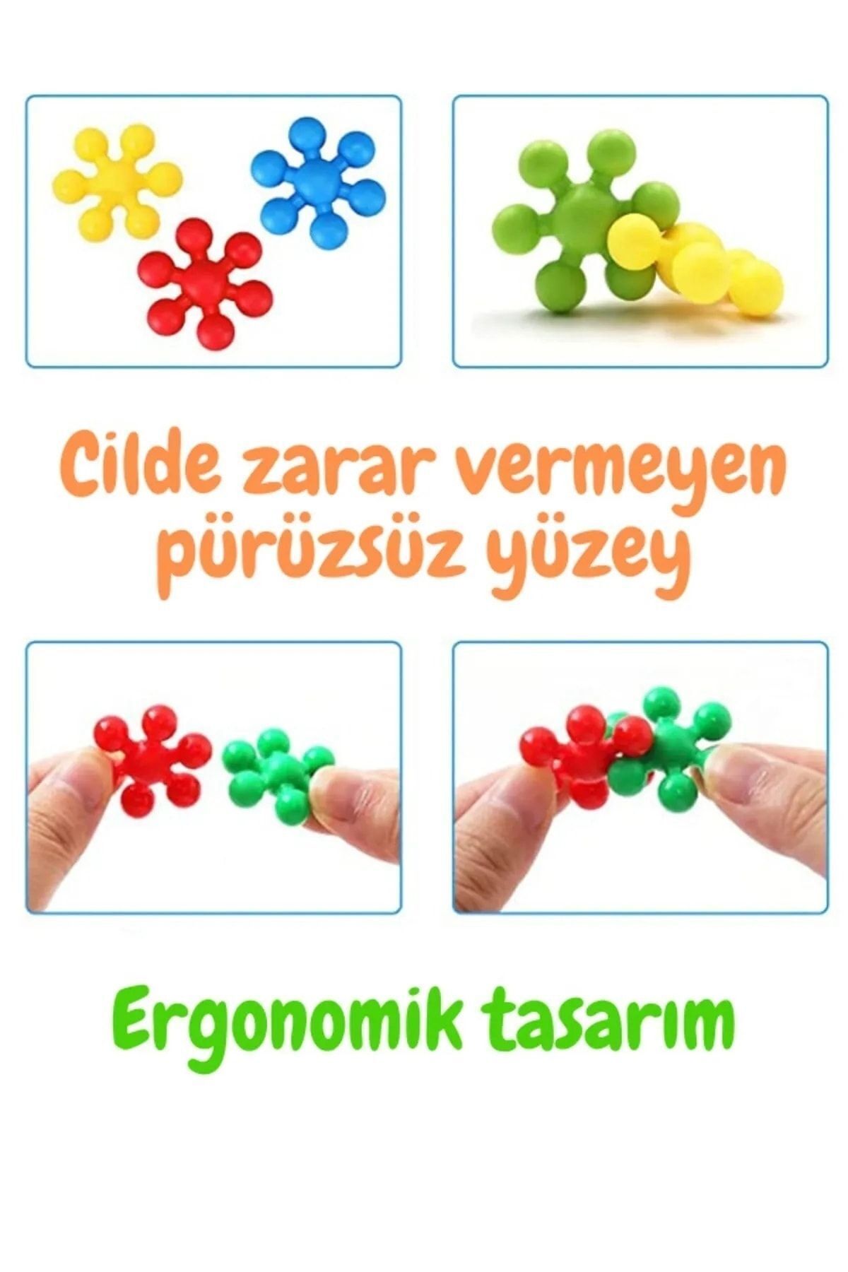 ZEKİCE OYUNCAK-Snowflake Molecule Building Blocks Educational Toy 250 Pcs Building Toys New in Boxed Packaging 4