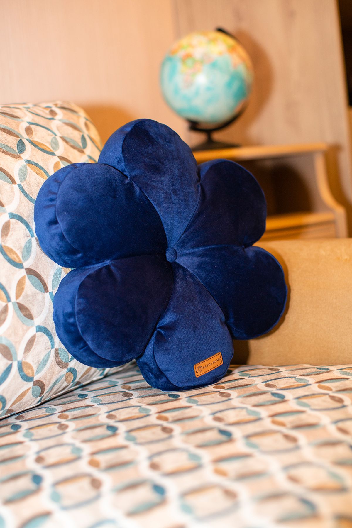 Leela velvet flower throw pillow sales