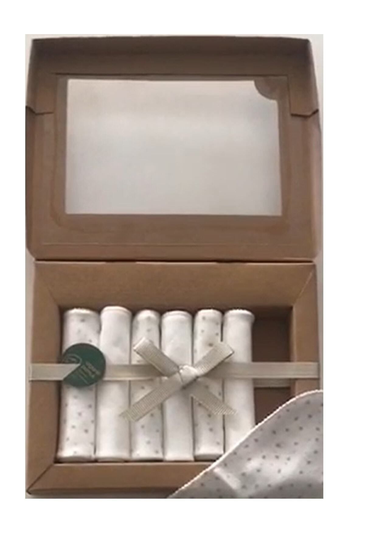 Caramell Unisex Bebek Beyaz Organik Pamuk 7'li Ağız Mendili fotoğrafı 2 (önizleme)