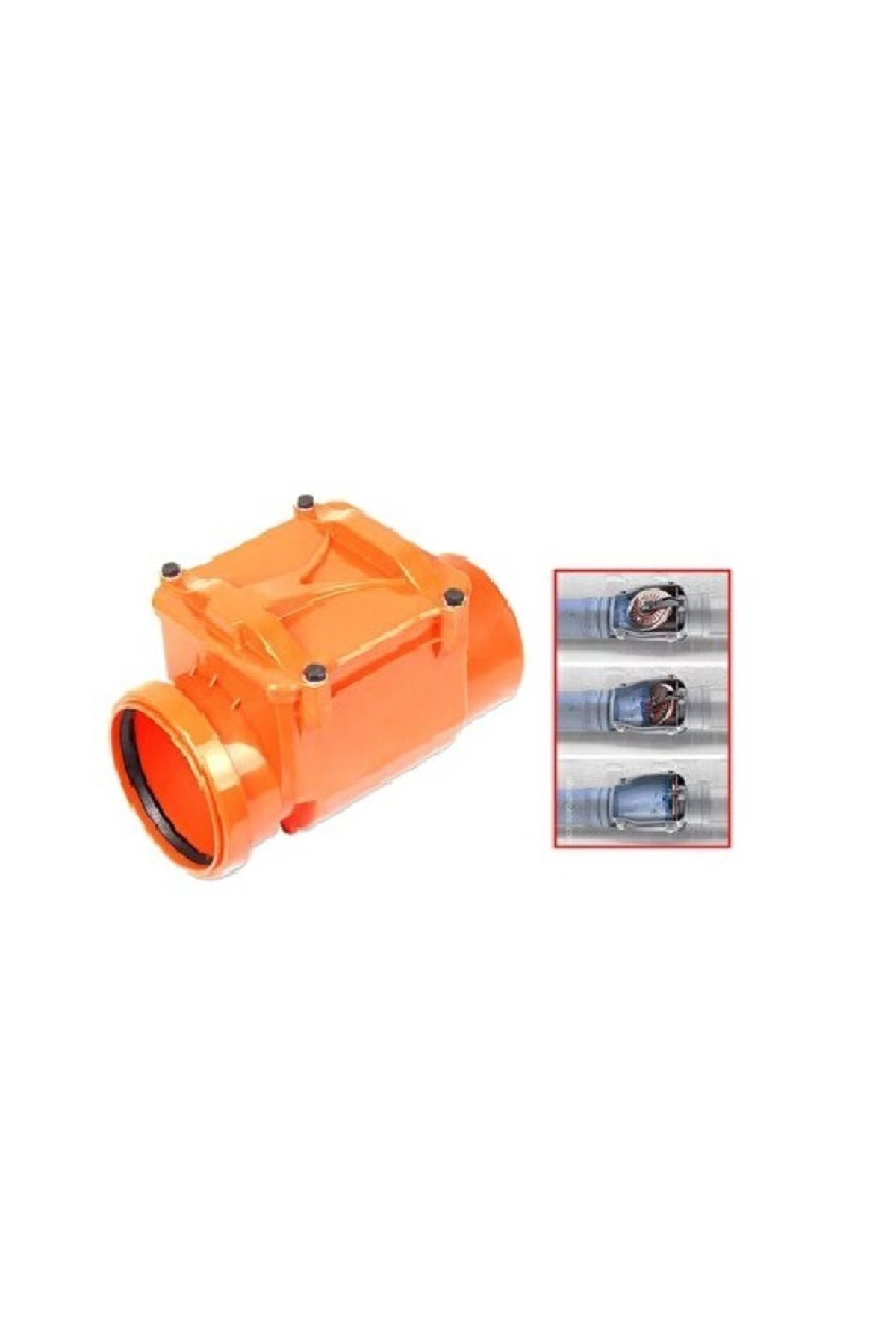 bym yapı 100 Luk Pvc Çekvalf Atık Su Rogar Klapesi Plastık
