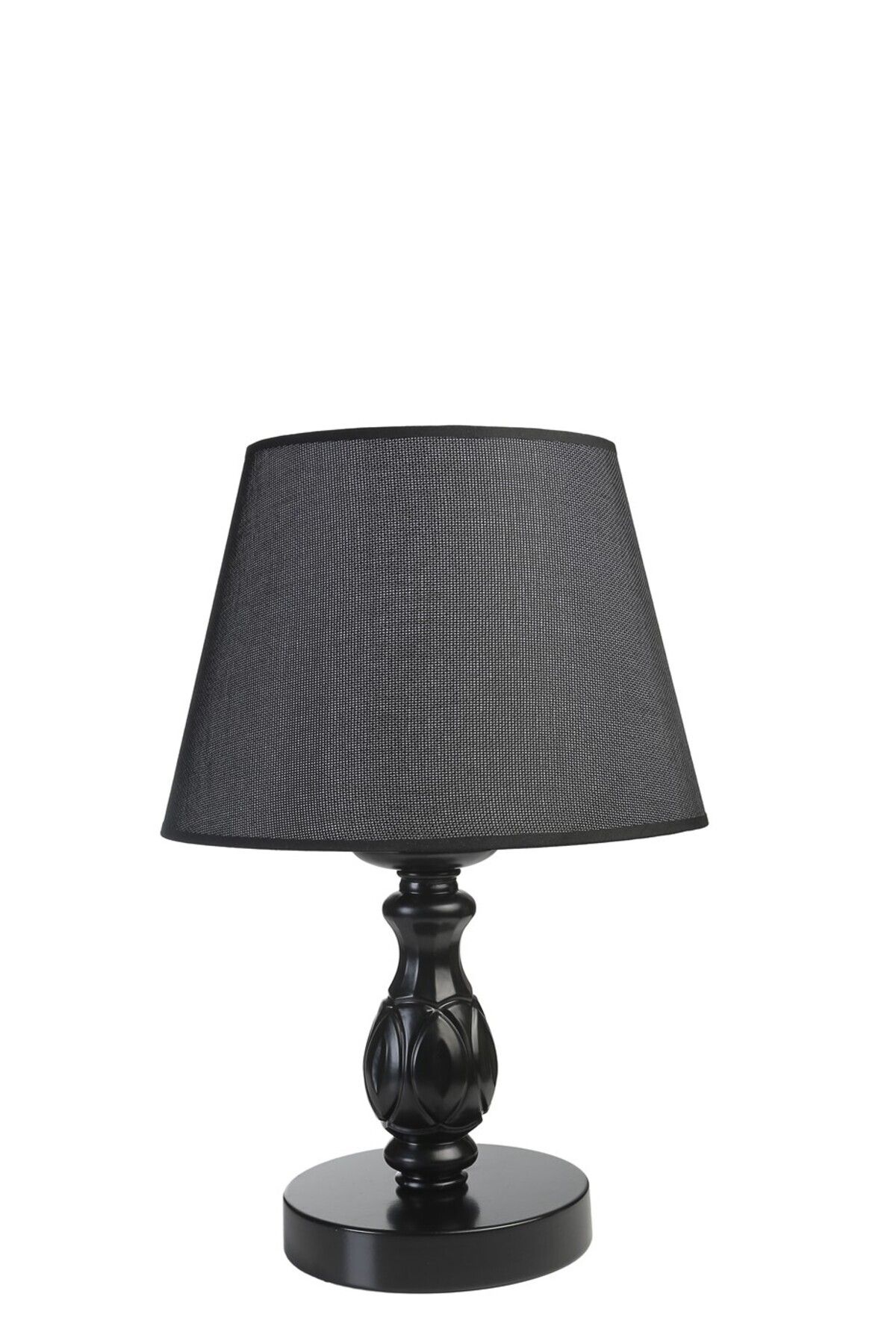 Lumexx-Olympic Black Primit Wicker Table Lamp with Black Lampshade 2