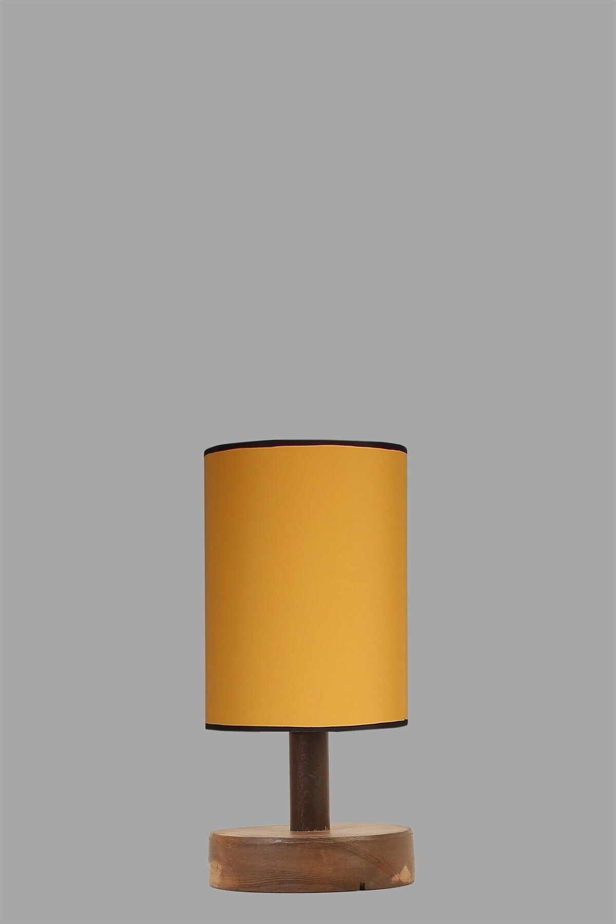 Lumexx-ANKA Walnut Mustard Table Lamp with Lampshade 2