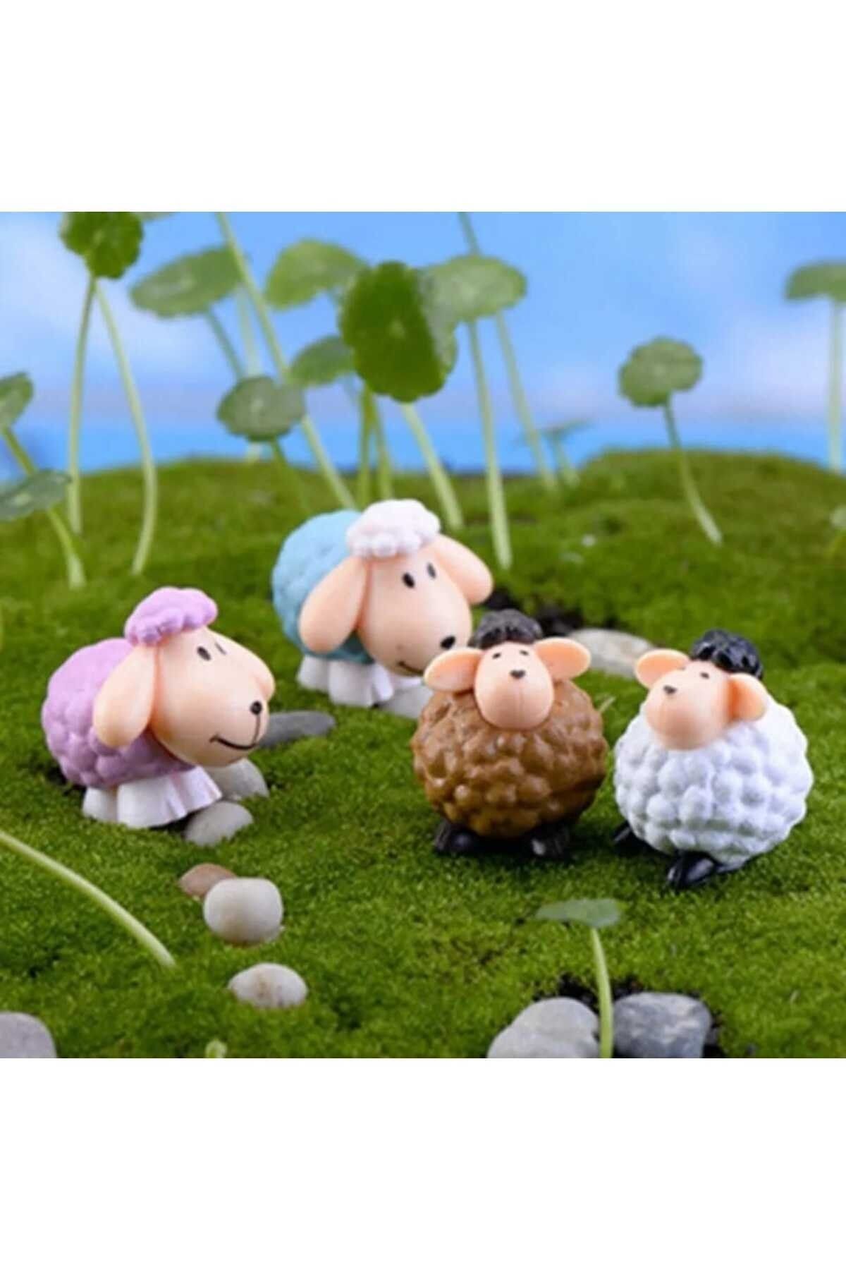 Kuzu 4 Adet Minyatür Figür Mini Figür Minyatür Eşya Dekor Diorama