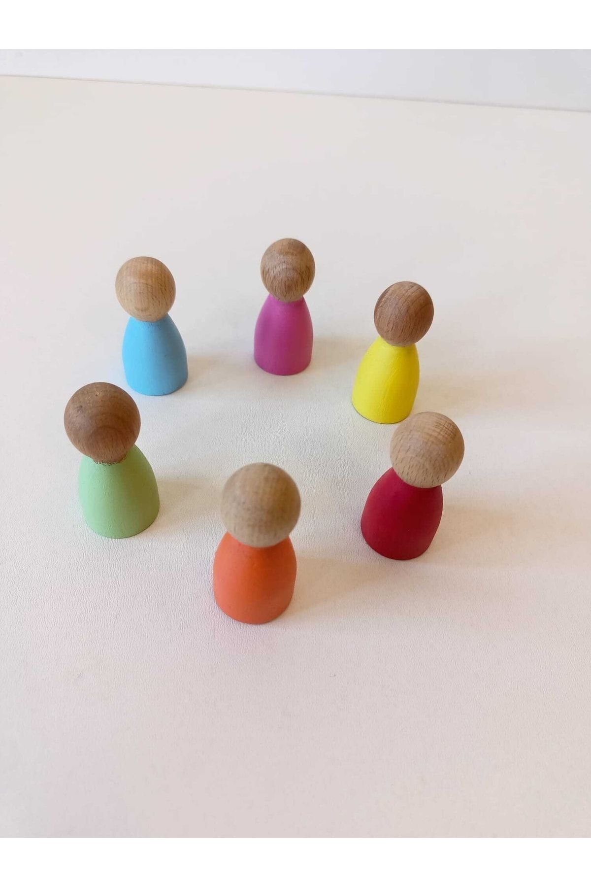 Peg Baby 6 Colorful Human Figures (WALDORF)