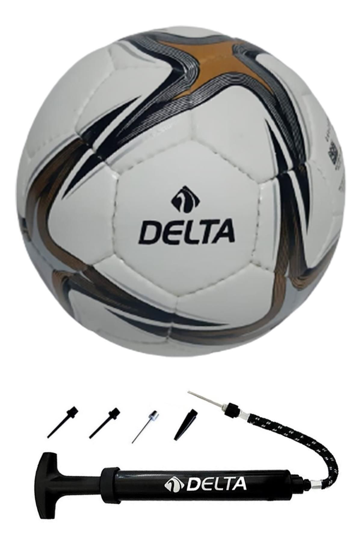 توپ فوتبال سفید SUPER LEAGUE HAND NO 3 DURA STRONG BALL FOOTBALL + مجموعه باینری پمپ چند منظوره اورجینال Delta