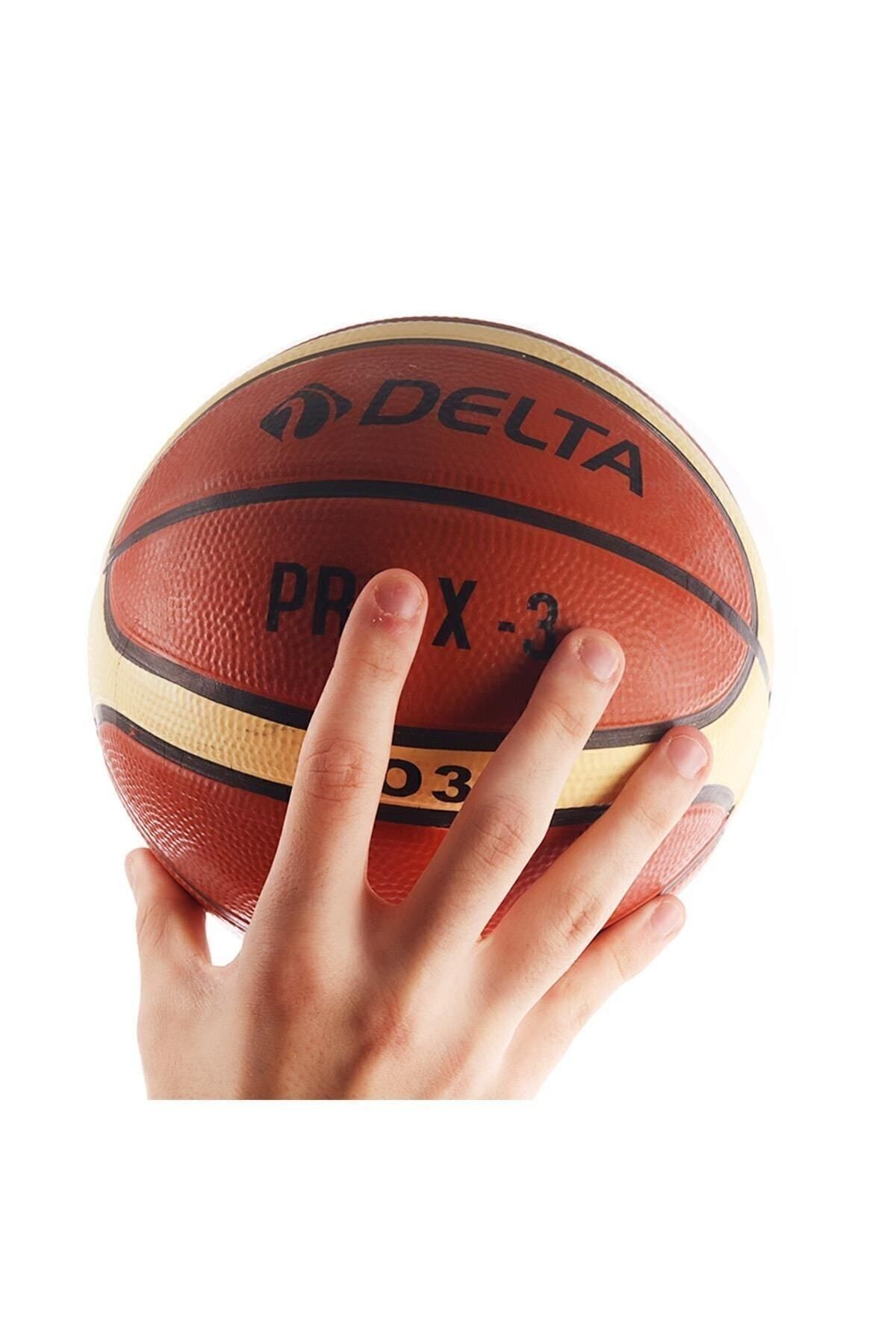 توپ بسکتبال چند رنگ دخترانه و پسرانه بچگانه PRO X DELUXE RUBBER NUMBER 3 ان اورجینال Delta