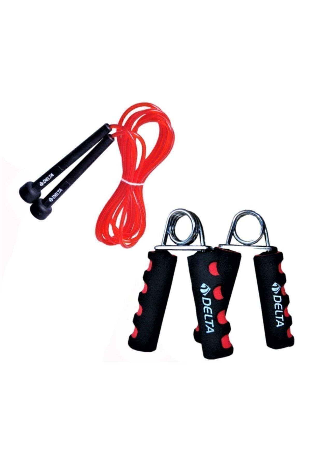 Delta Sünger Tutamaçlı Çiftli El Yayı & Ayarlanabilir Atlama Ipi