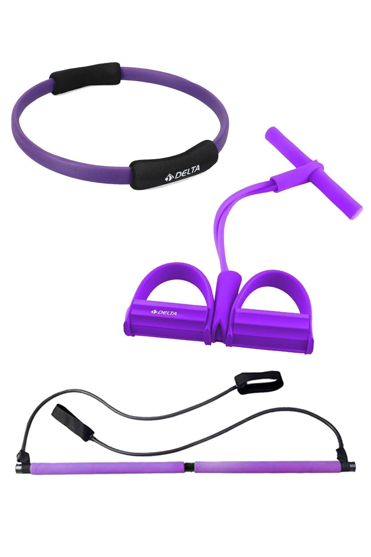 Delta Squat Pilates Egzersiz Çubuğu Portable Studio Body Trimmer Mekik Aleti 35 Cm Pilates Çemberi