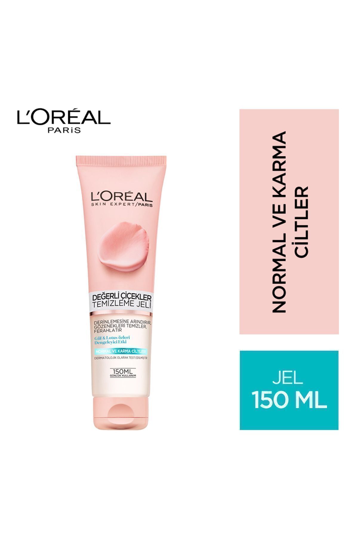 ژل پاک کننده پوست های معمولی و مختلط گل های قیمتی لورآل پاریس L'Oreal Paris