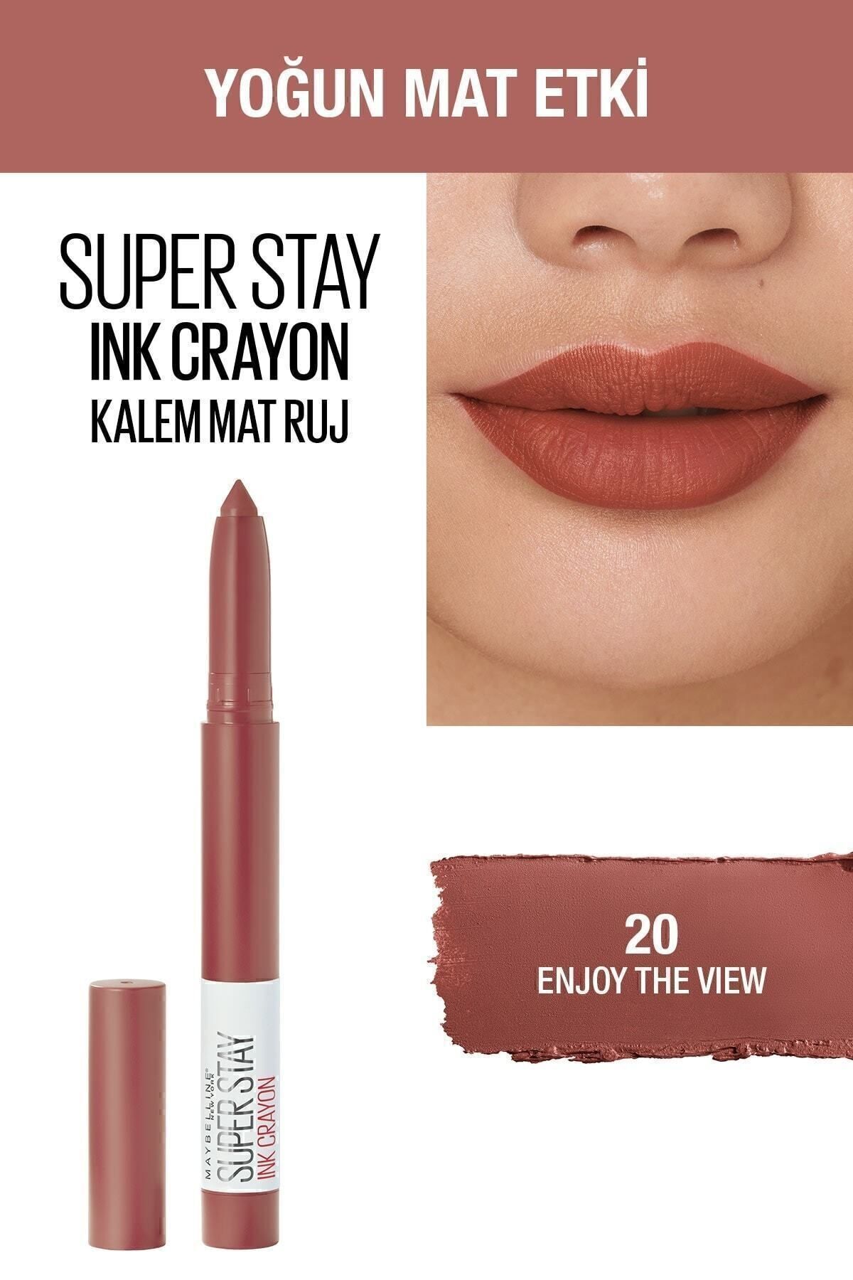 رژ لب مدادی - Sw Superstay Ink Crayon 20 Enjoy the View 30174191 Maybelline New York