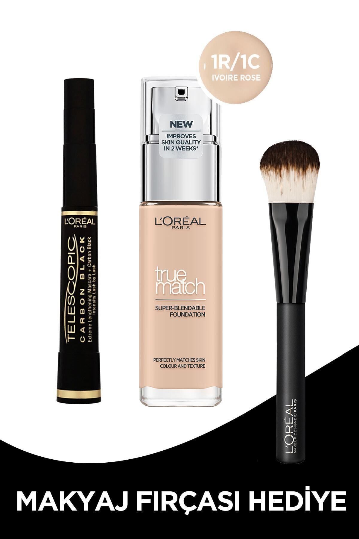 فونداسیون True Match 1R1C Rose Ivory+Mascara Extra-Poder Brush Gift 36005213770241 L'Oreal Paris