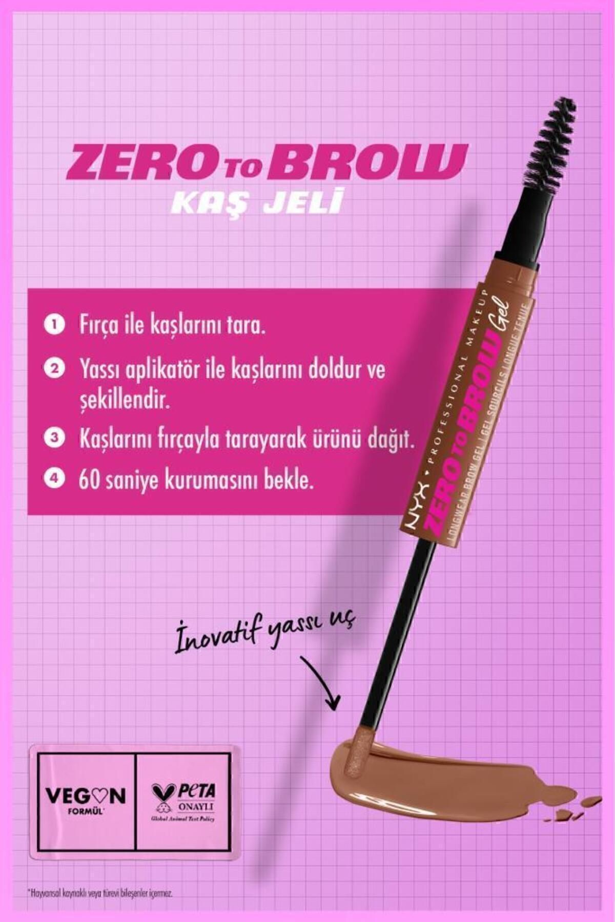 ژل ابرو با ماندگاری طولانی صفر تا ابرو - آبورن NYX Professional Makeup