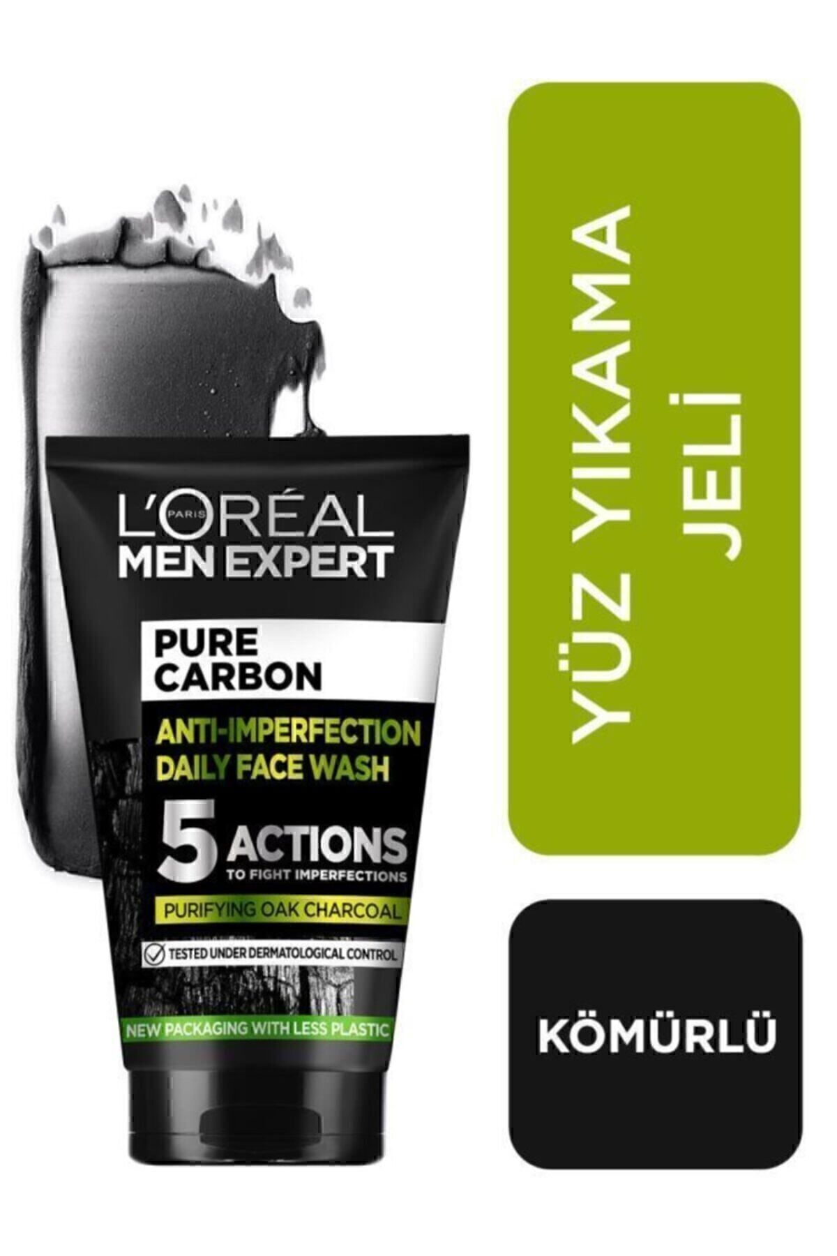 مجموعه مراقبت کامل مردانه ژل شستشوی صورت ذغالی 100 میلی لیتر + ژل دوش Total Clean 300 میلی لیتر + رول L'Oreal Paris Men Expert