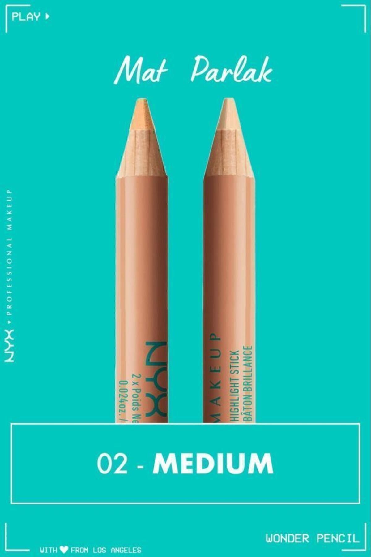قلم واندر مداد دو طرفه ایلومیناتور و کانسیلر - متوسط NYX Professional Makeup