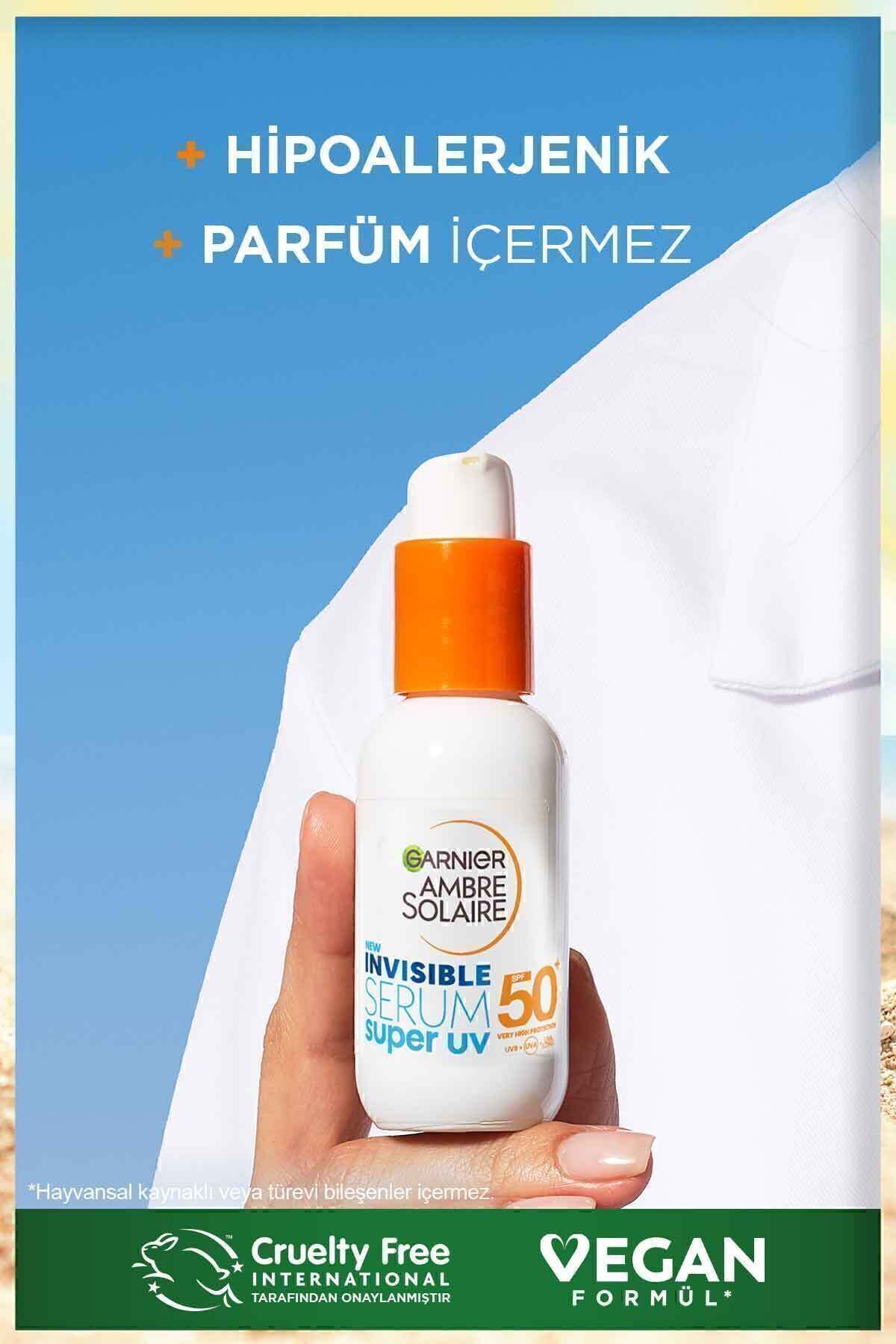 سرم ضد آفتاب روزانه Ambre Solaire Invisible Spf50 Super UV 30 میلی لیتر Garnier