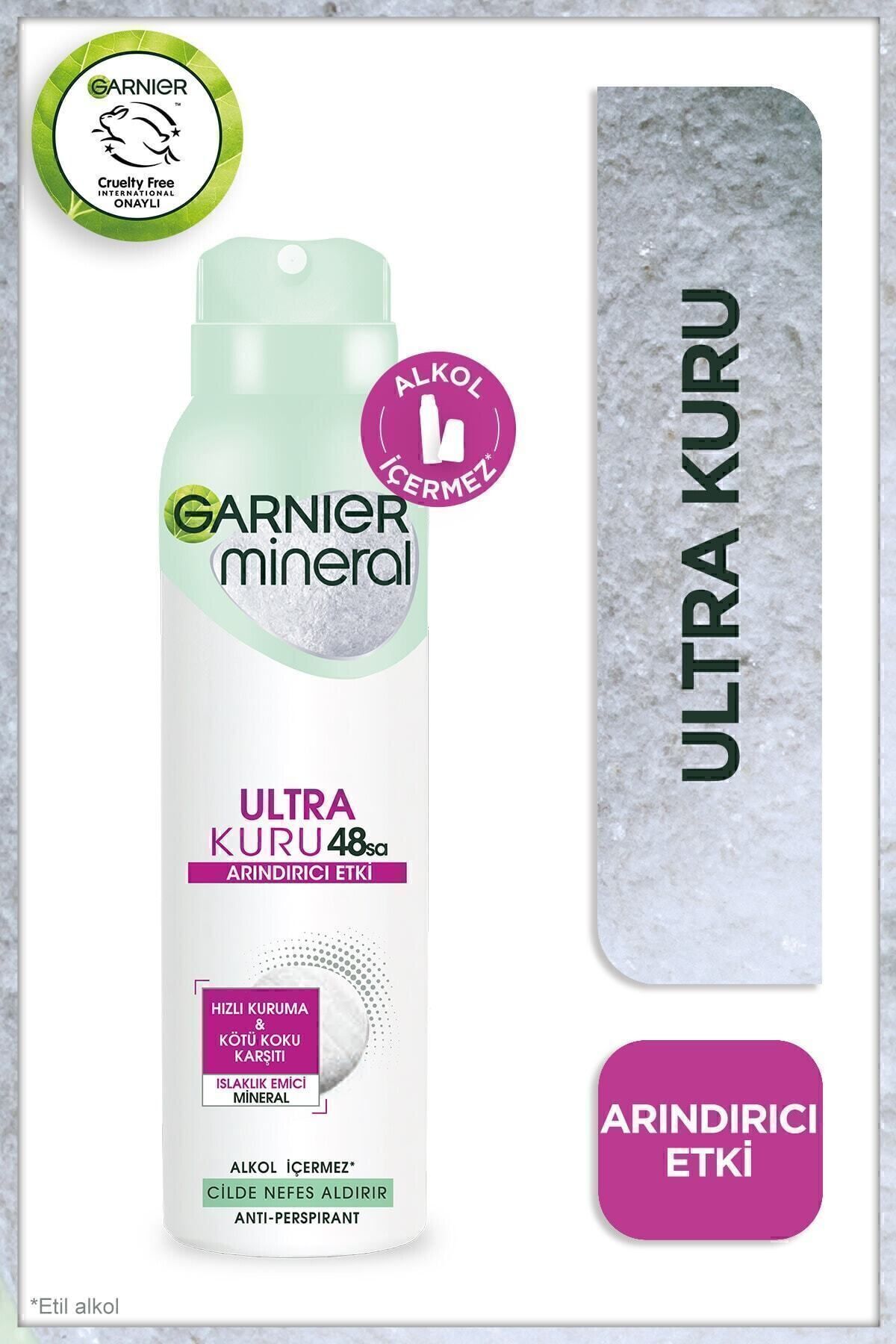 اسپری دئودورانت زنانه Mineral Ultra Dry 3600541932654 Garnier