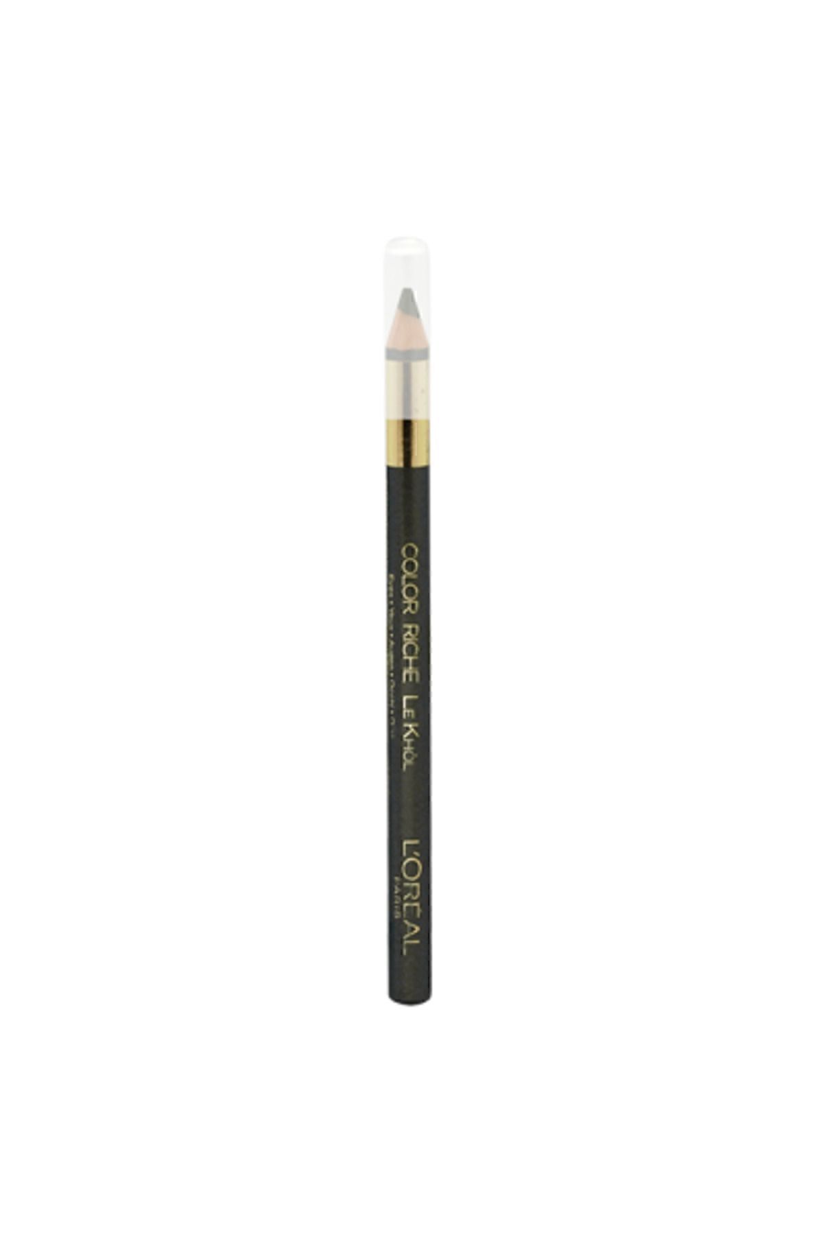 L'Oreal Paris مداد چشم Contour Khol Kajal با فرمولاسیون ضد آب و ماندگار رنگ خاکستری تیره