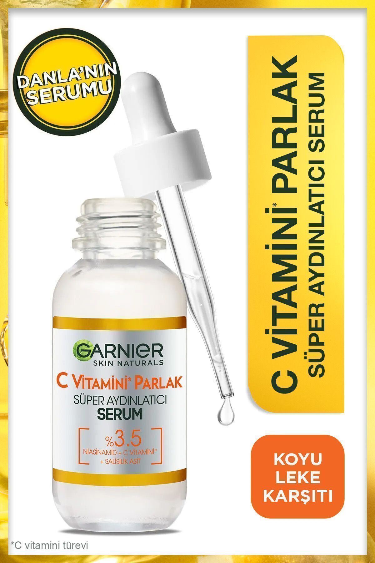 Garnier سرم روشن‌کننده و براق ویتامین C با غلظت بالا 30 میلی‌لیتر