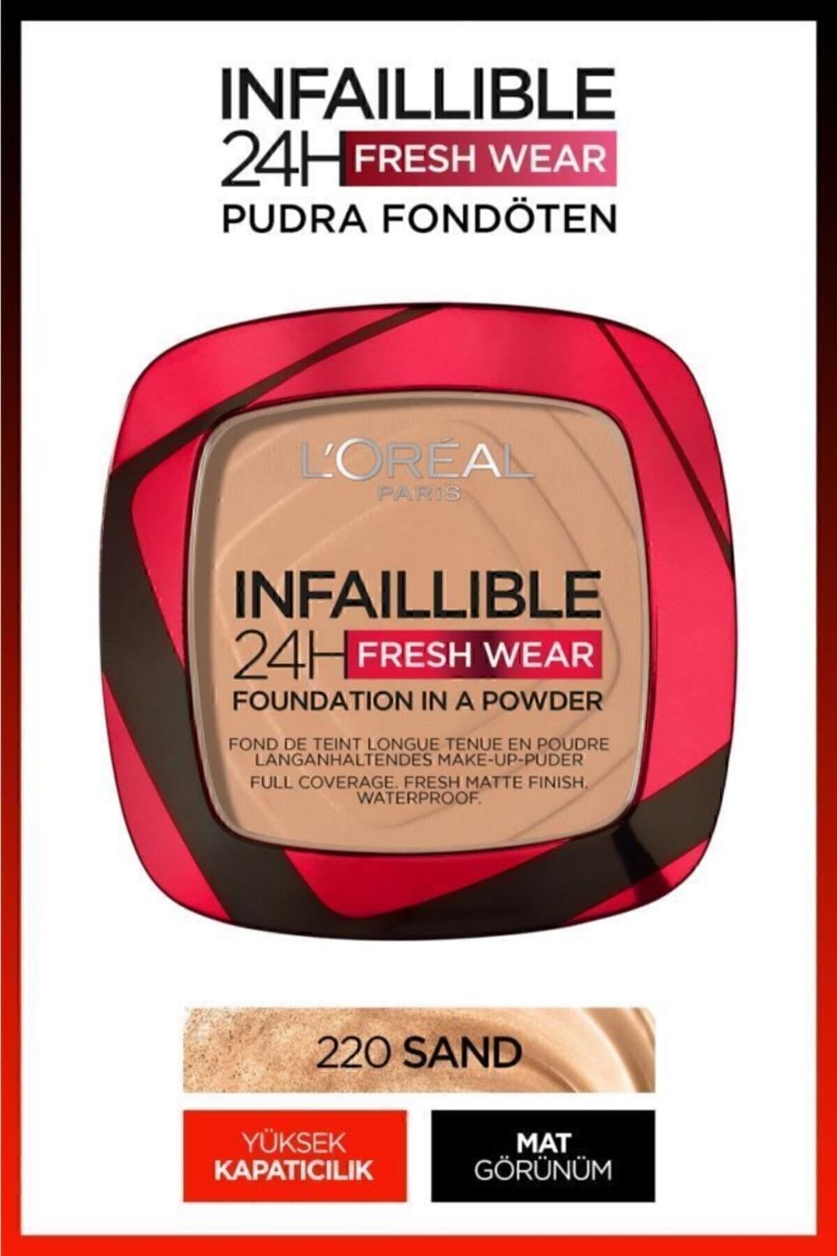 Infaillible 24h Fresh Wear Pudra Fondöten 220 Sand