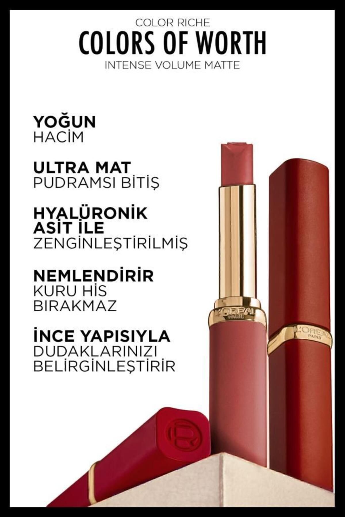 L'Oreal Paris Color Riche Colors Of Worth Intense Volume Matte Ruj ...