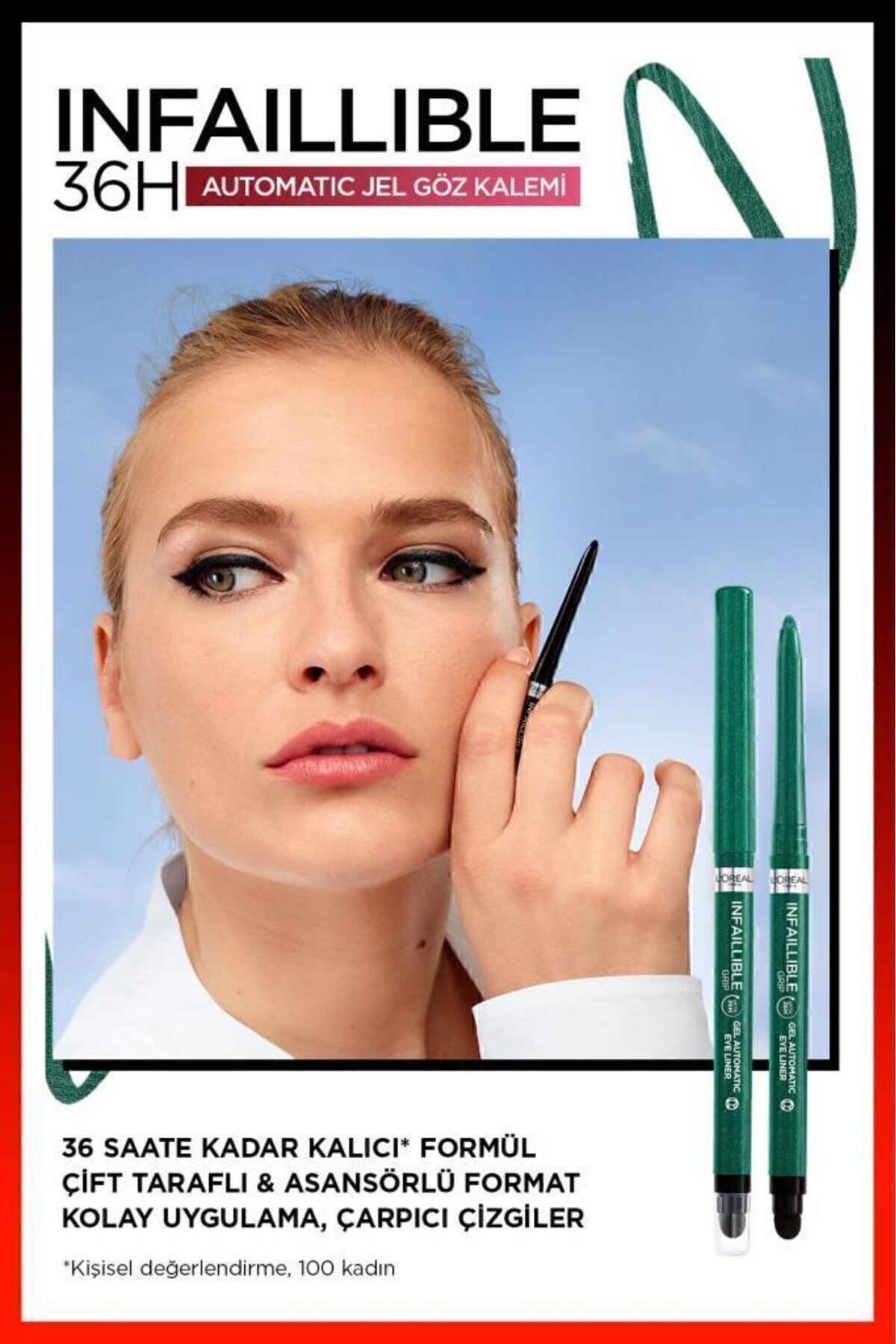 مداد چشم ژل اتوماتیک Infailable - سبز زمردی L'Oreal Paris
