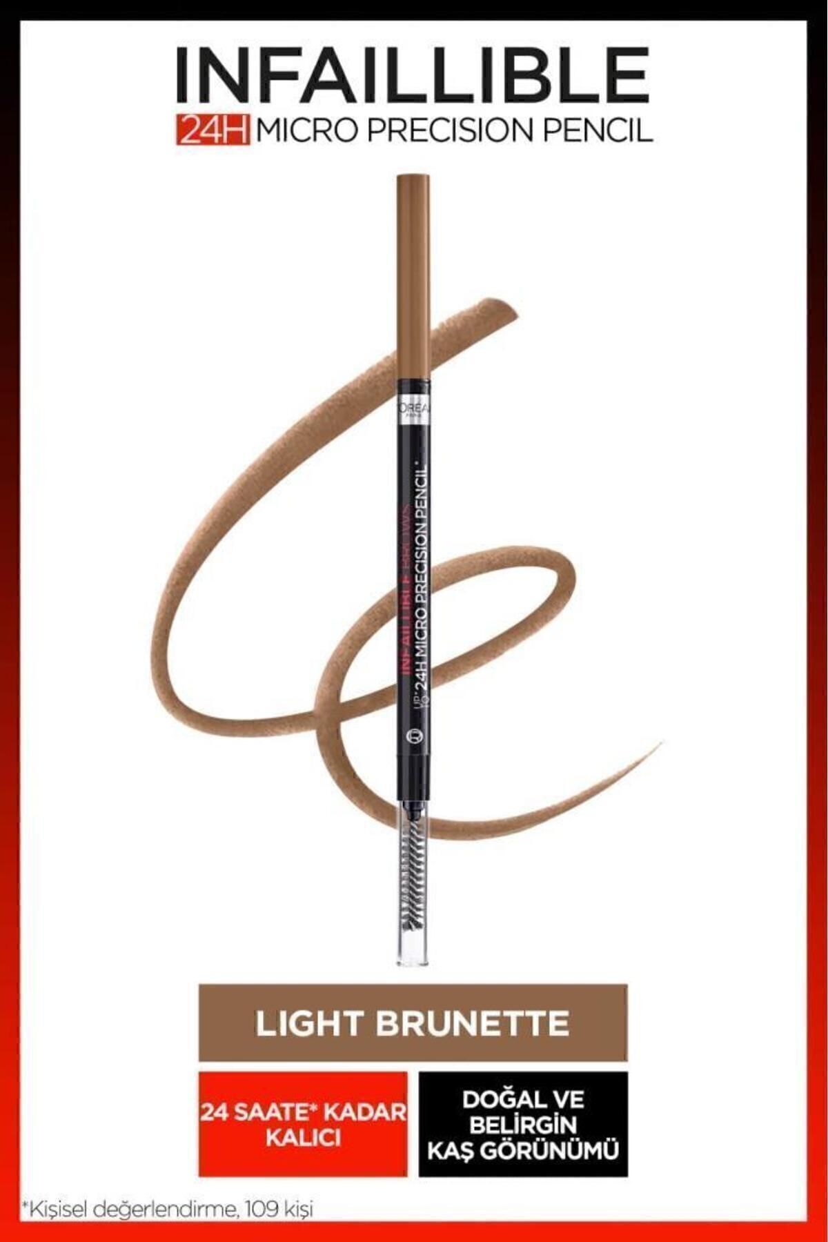 24H Micro Precision Eebrow Pencil - Brunette Light & Mini Paradise Mascara 4.7 ML Makeup L'Oreal Paris
