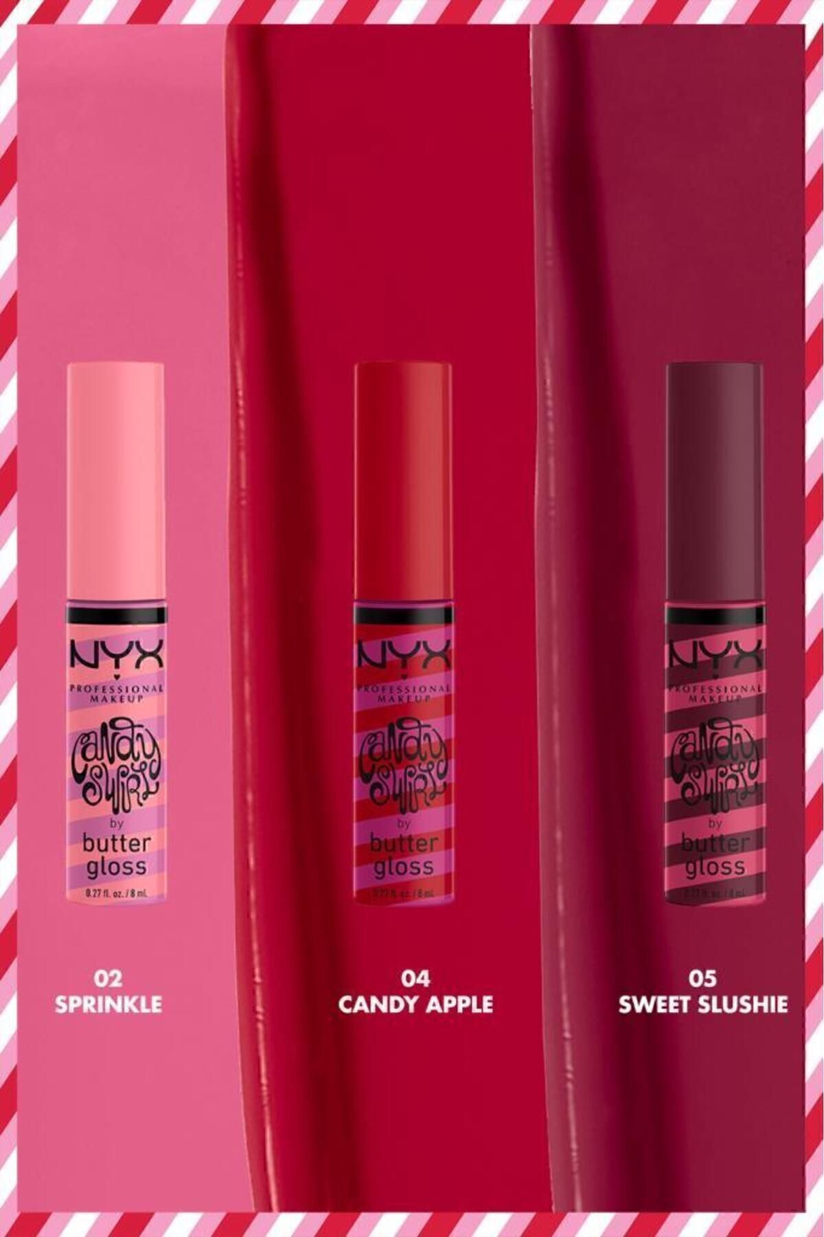 NYX Professional Makeup لبهای شیرین رنگی با بالا برنده سرخابی شیرین لب تابیده