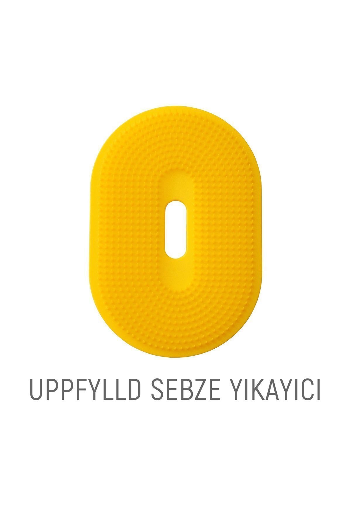 IKEA Uppfylld Sebze Yıkayıcı Fırça, Sarı, 12x8 cm