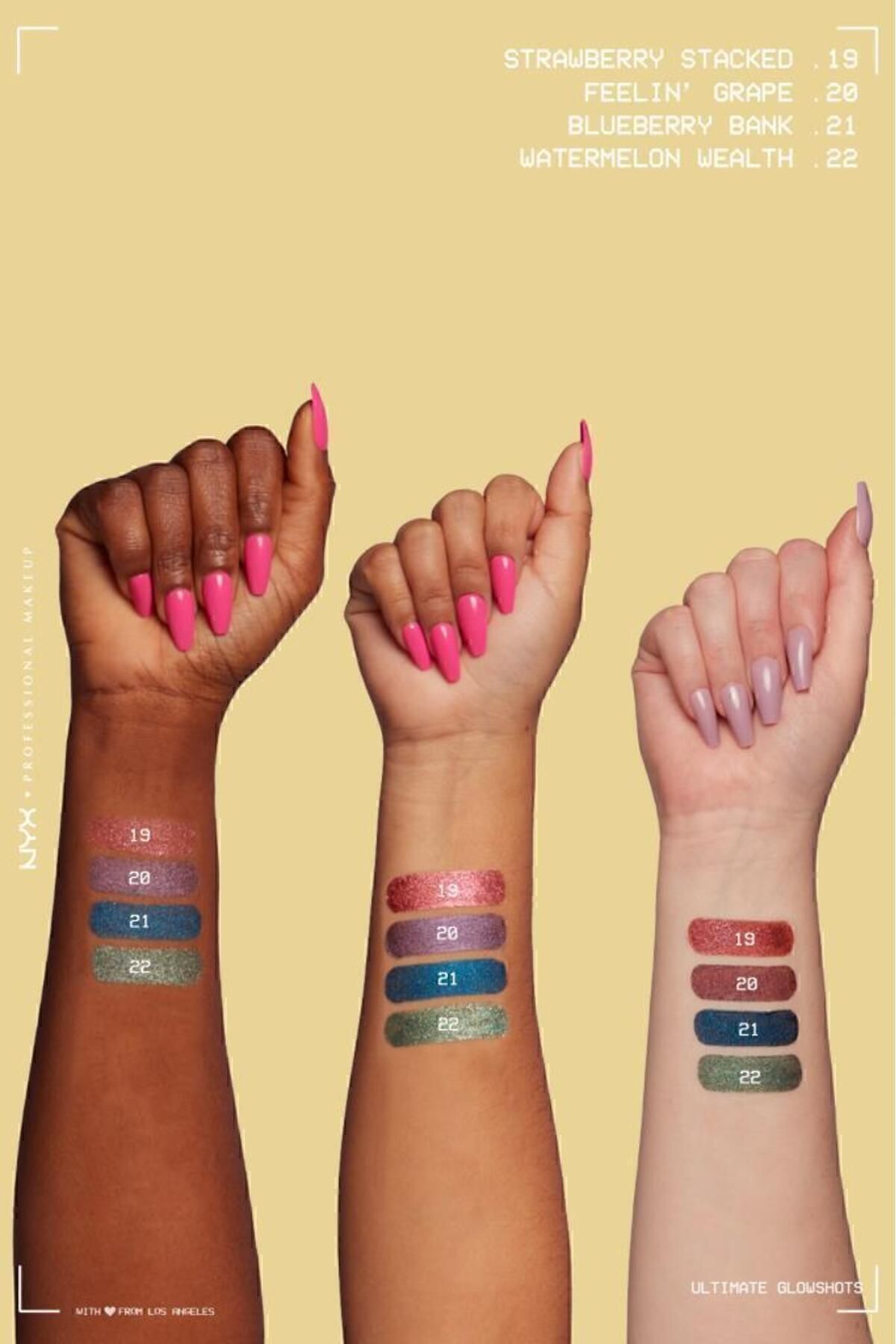 NYX Professional Makeup مایع چشم ارتقاء یافته با درخشش نهایی 19 توت فرنگی انبار