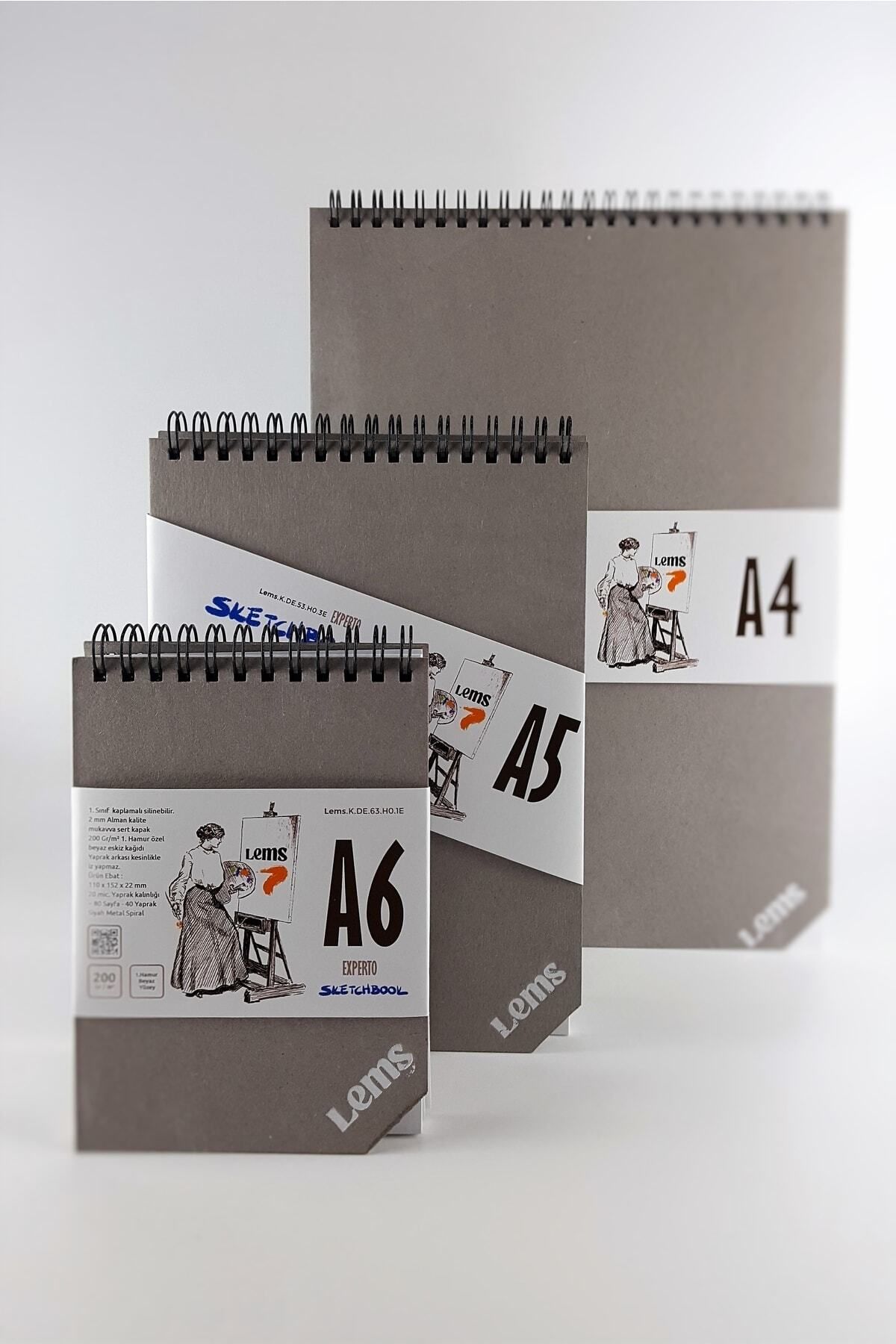 Lemsstudio-Experto A5 200 Gr80 Pages40 Sheets Hard Cover Sketch Book Sketchbook 7