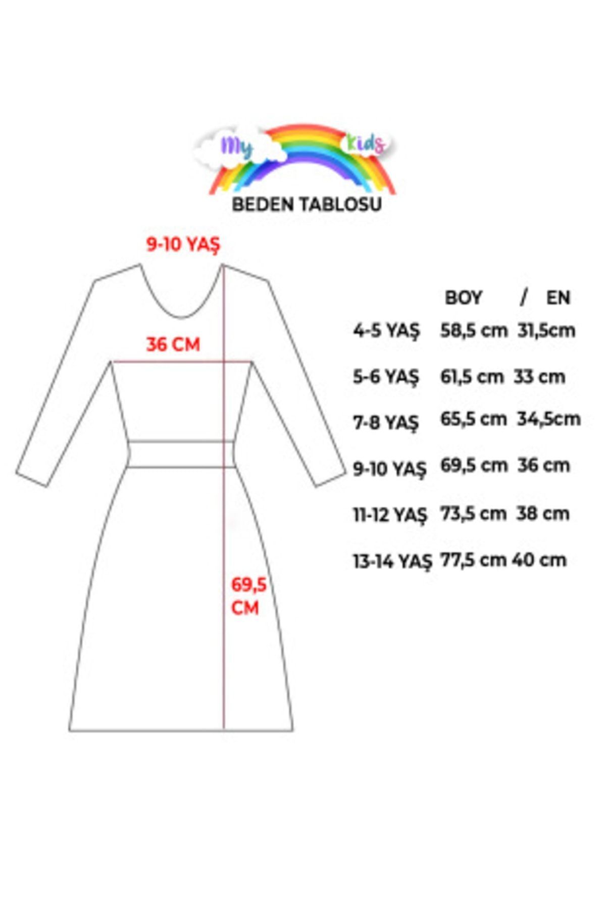 Belden Bağlamalı Tül Detaylı Çocuk Elbise Mykids Collection