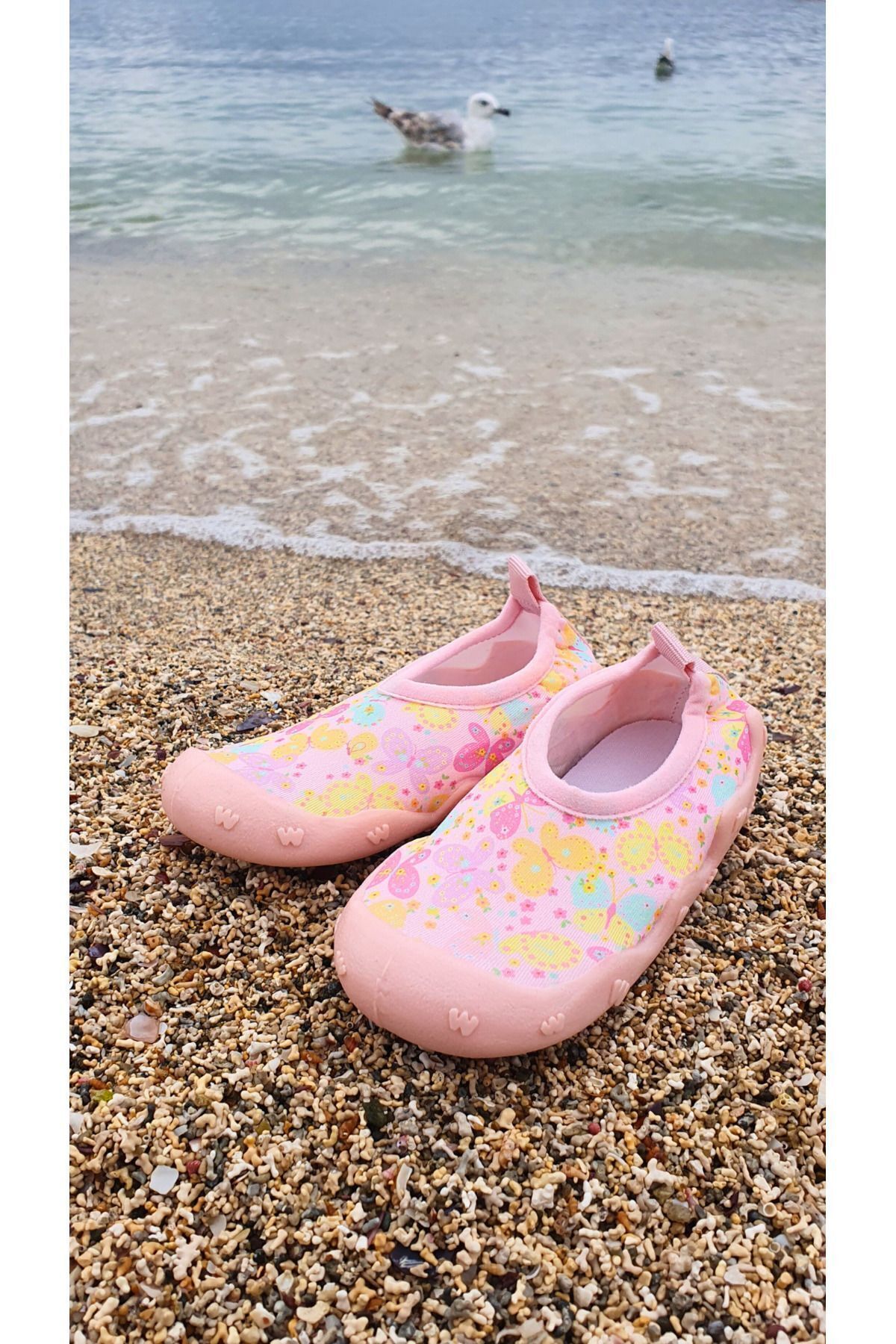 First Step-Girl's Powder Color Non-Slip Sole Sea Shoes - F-7019 1
