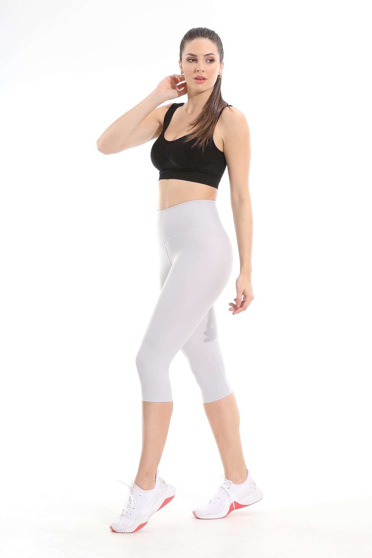 LIWITS-High Waist Lycra Nylon Leggings - Below the Knee with Recovery and Push up Features 2