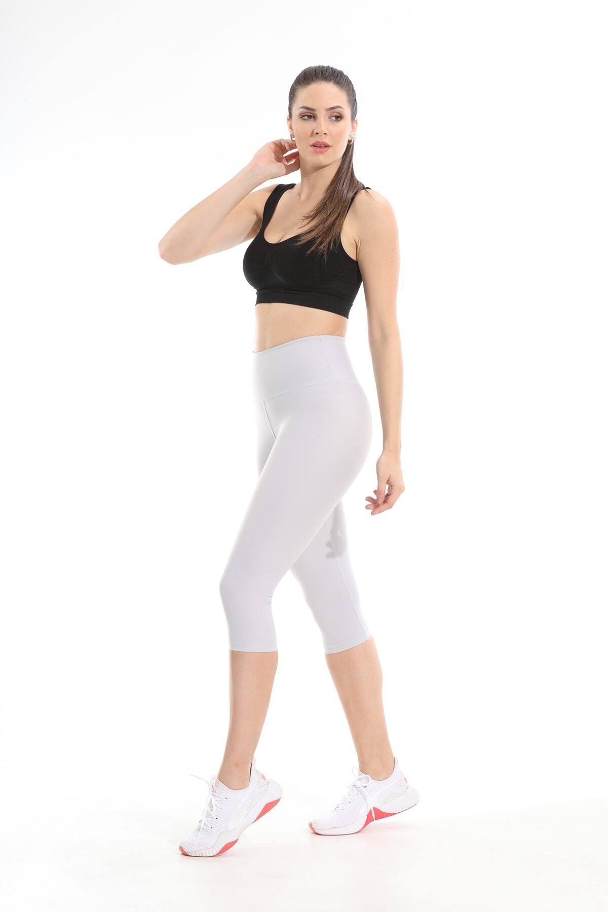LIWITS-High Waist Lycra Nylon Leggings - Below the Knee with Recovery and Push up Features 3