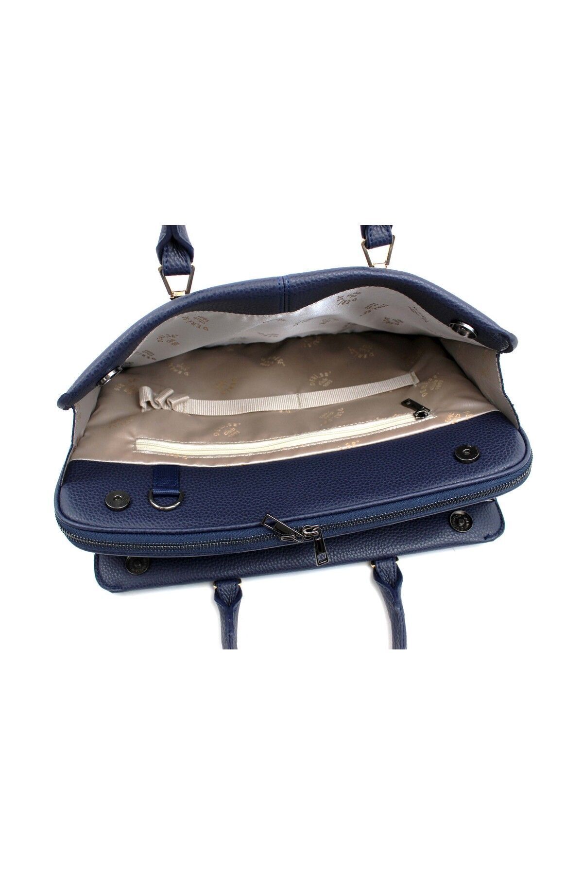 deri,se club  Kadın Lacivert Askılı Dosya Evrak 13 & 14 Inç Laptop Ve Evrak Çantası - Görsel 7